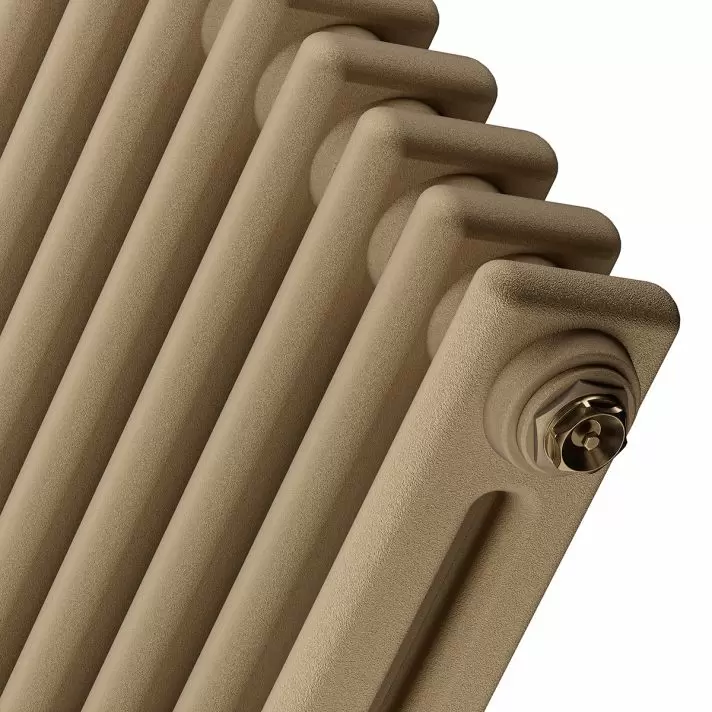 600 x 1508mm Antique Brass Horizontal Traditional 2 Column Radiator