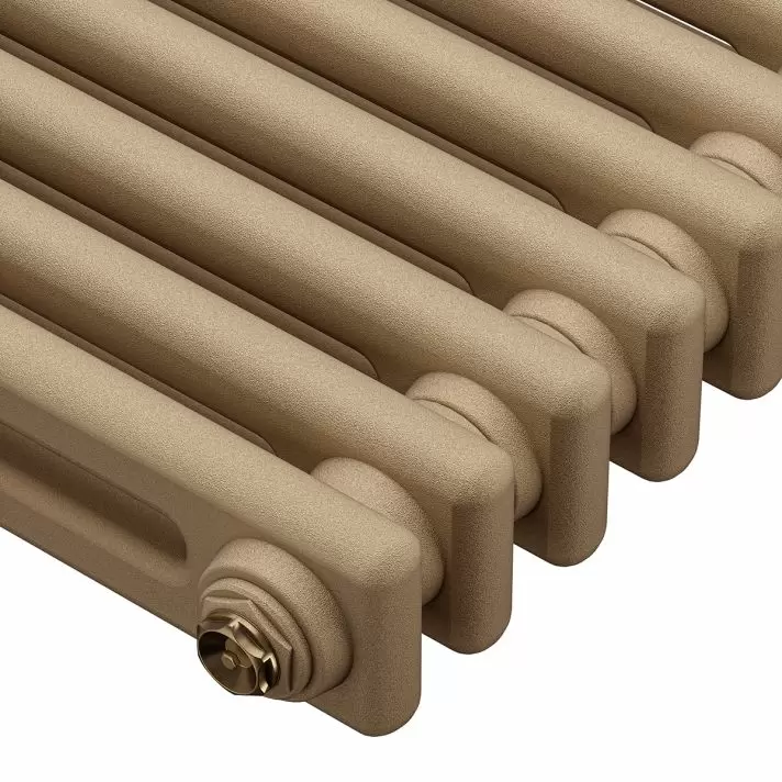 600 x 1508mm Antique Brass Horizontal Traditional 2 Column Radiator