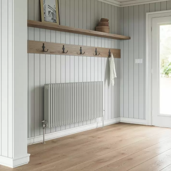 600 x 1508mm White Horizontal Traditional 3 Column Radiator