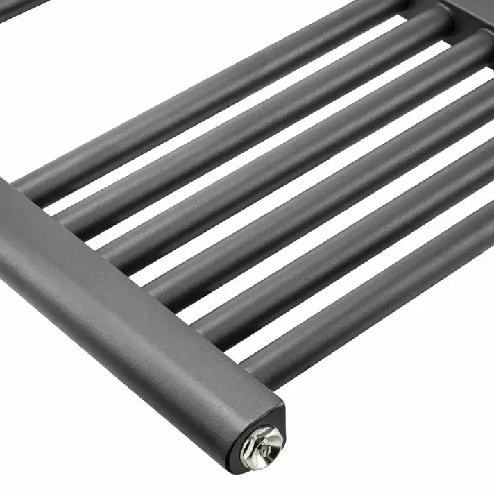 800 x 400mm Straight Anthracite Heated Towel Rail
