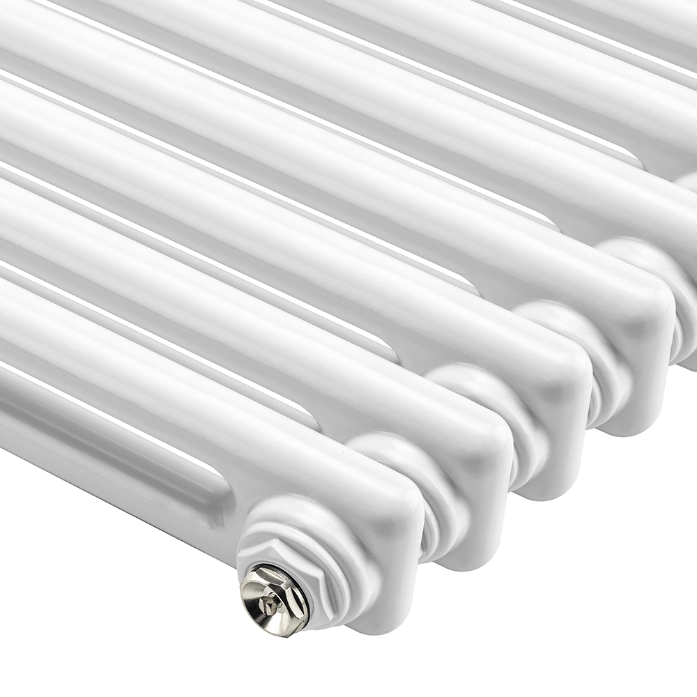 1500 x 293mm White Vertical Traditional 2 Column Radiator