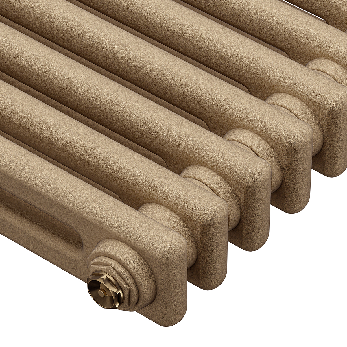 1800 x 560mm Antique Brass Vertical Traditional 2 Column Radiator