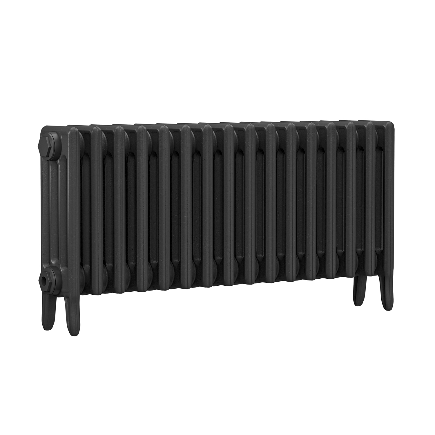 460 x 1010mm Black Traditional 4 Column Cast Iron Radiator