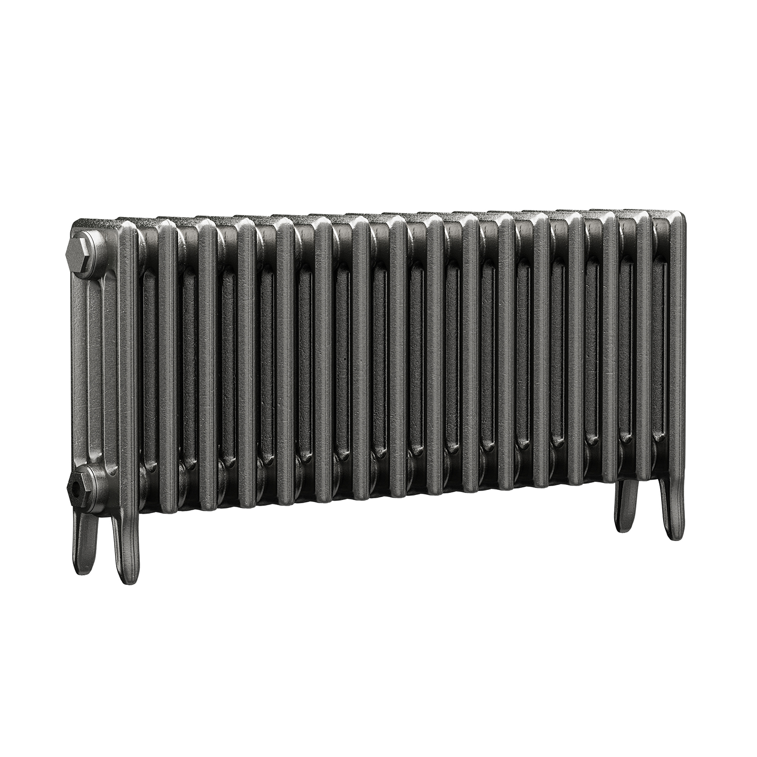 460 x 1010mm Raw Metal Traditional 4 Column Cast Iron Radiator