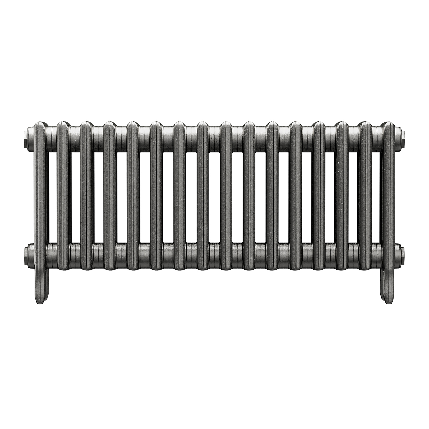460 x 1010mm Raw Metal Traditional 4 Column Cast Iron Radiator