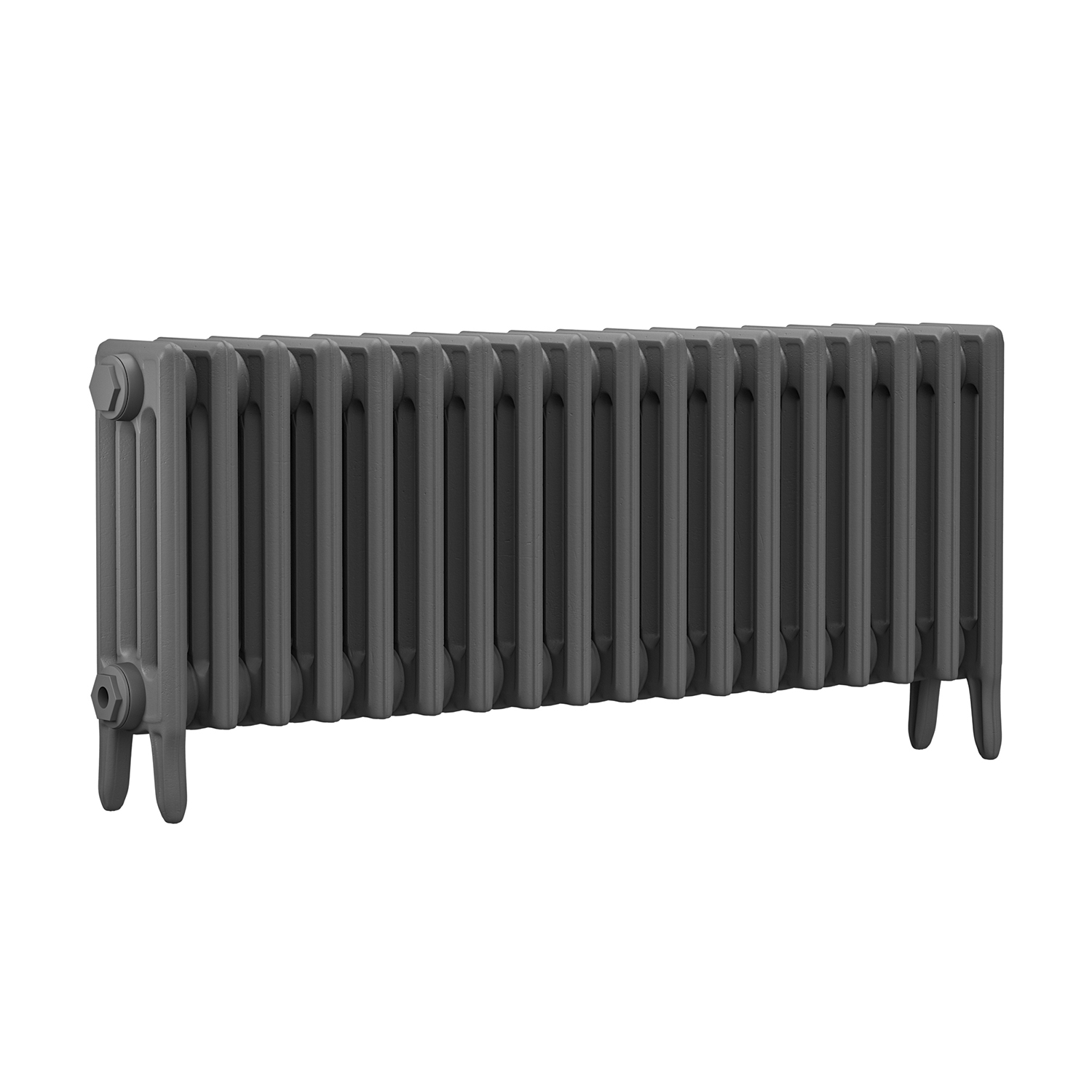 460 x 1130mm Grey Traditional 4 Column Cast Iron Radiator