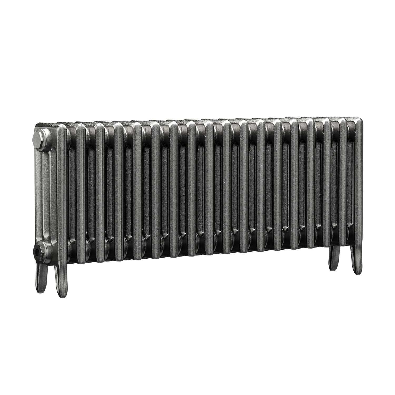 460 x 1130mm Raw Metal Traditional 4 Column Cast Iron Radiator