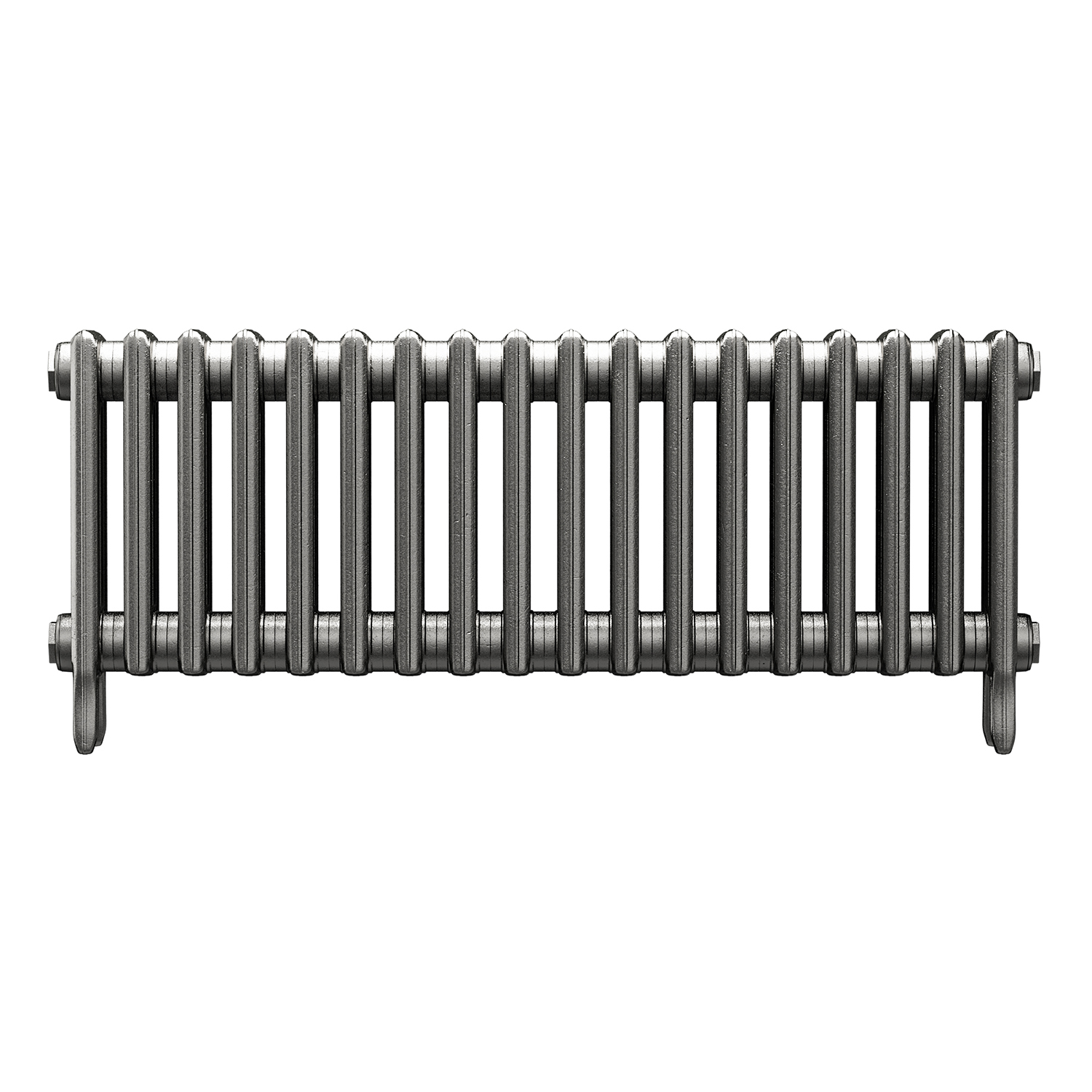 460 x 1130mm Raw Metal Traditional 4 Column Cast Iron Radiator