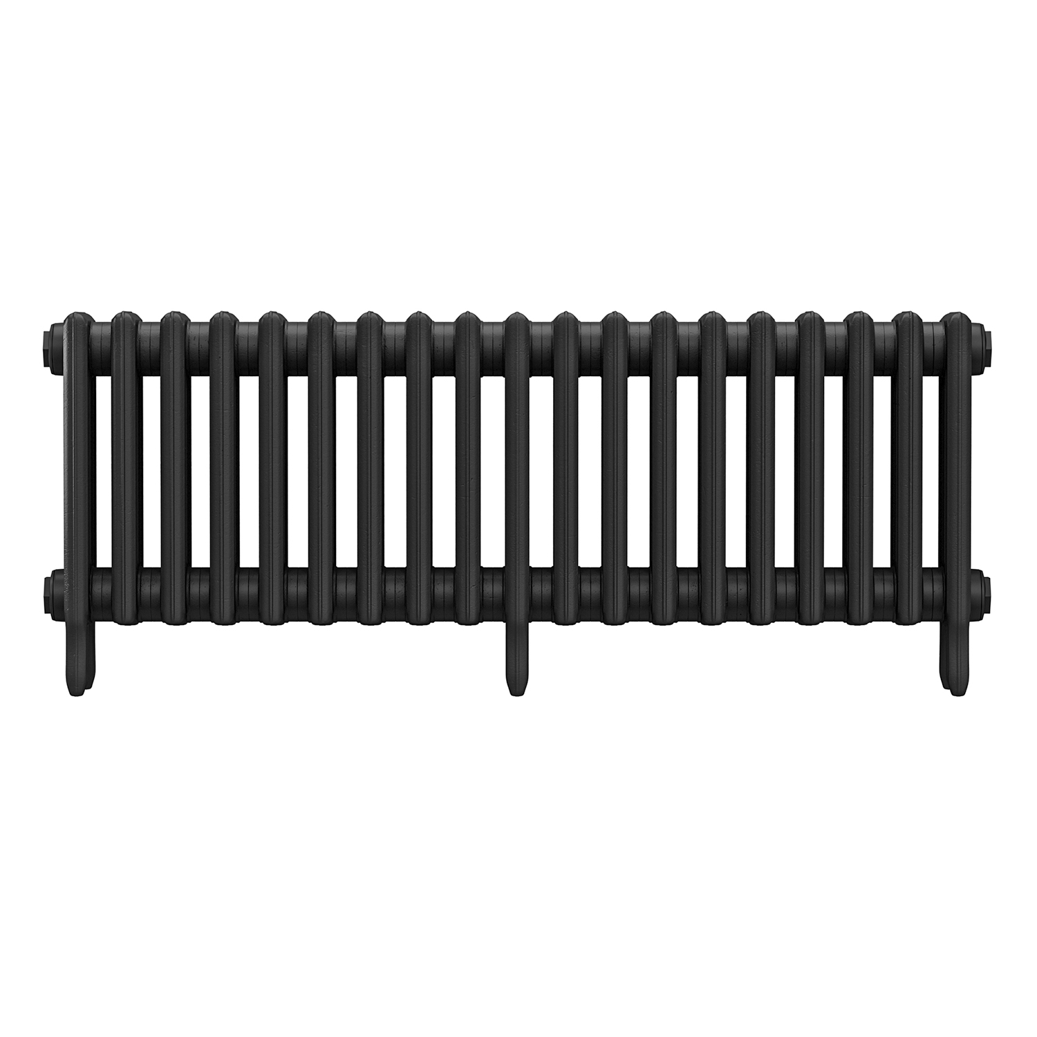 460 x 1190mm Black Traditional 4 Column Cast Iron Radiator