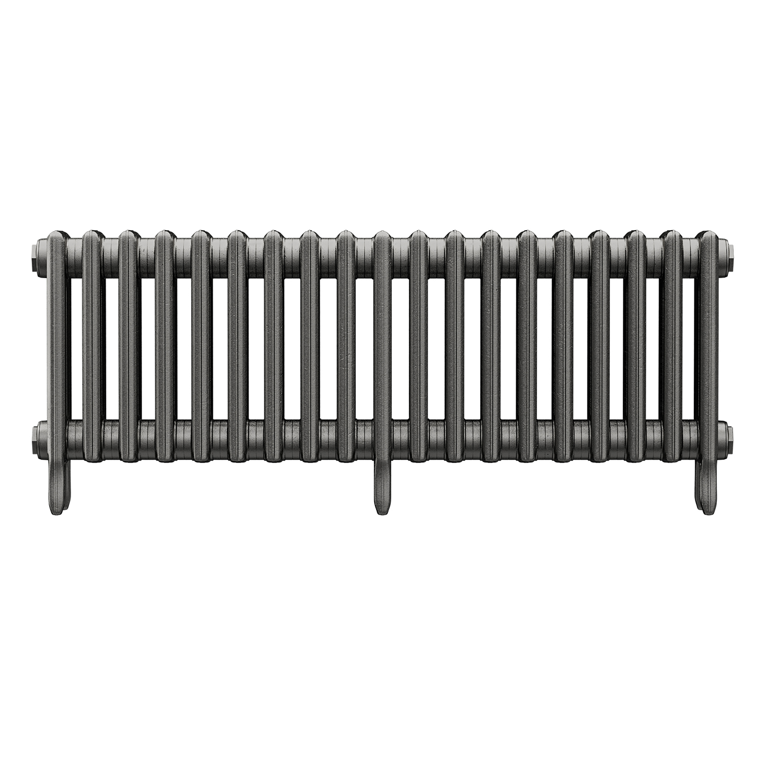 460 x 1190mm Raw Metal Traditional 4 Column Cast Iron Radiator