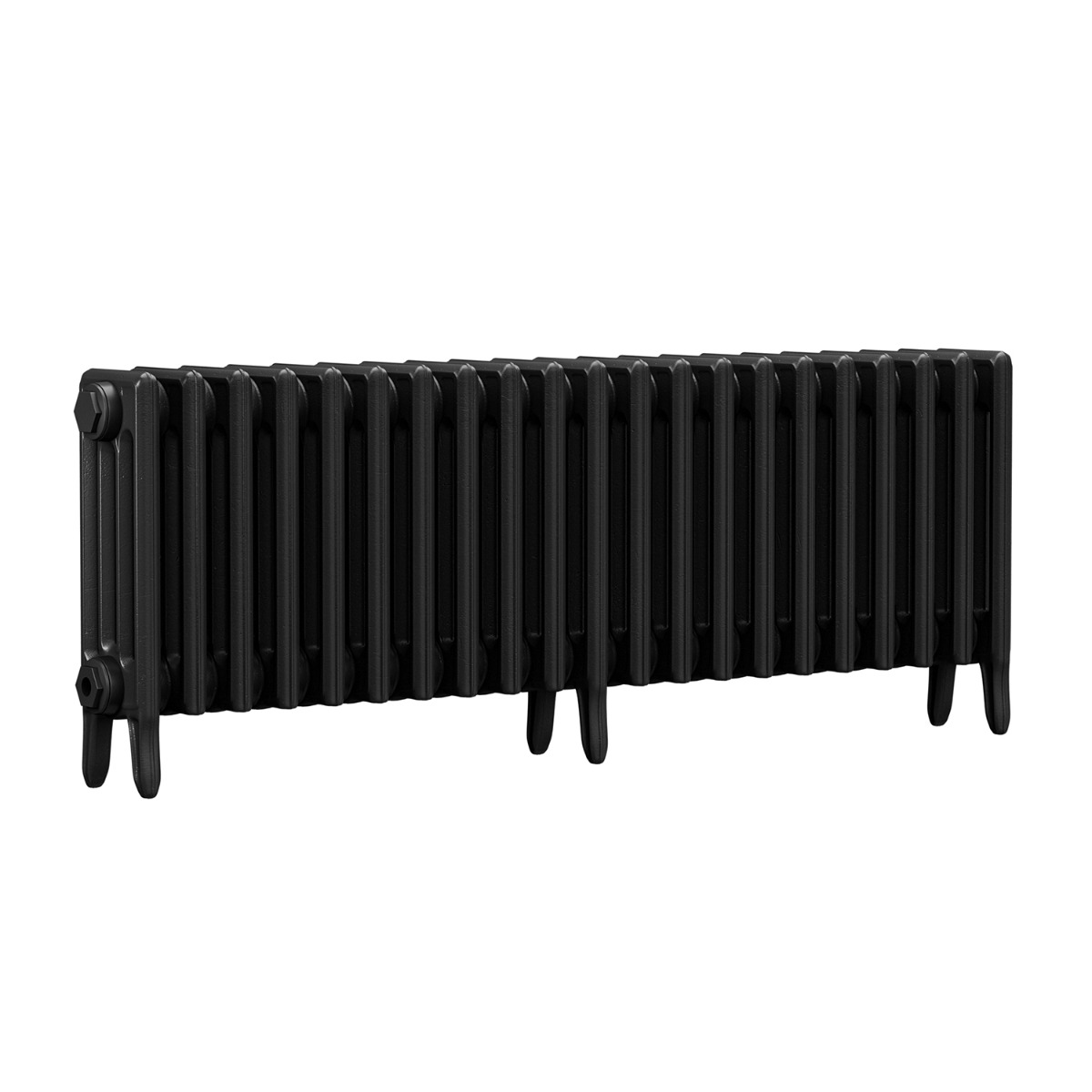 460 x 1310mm Black Traditional 4 Column Cast Iron Radiator