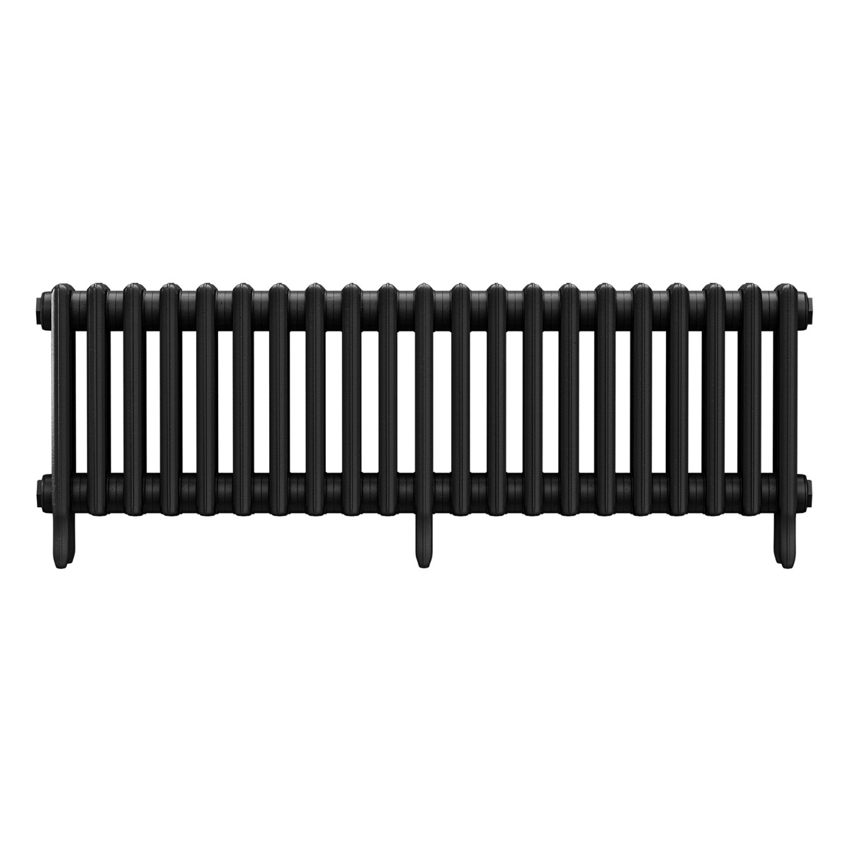 460 x 1310mm Black Traditional 4 Column Cast Iron Radiator