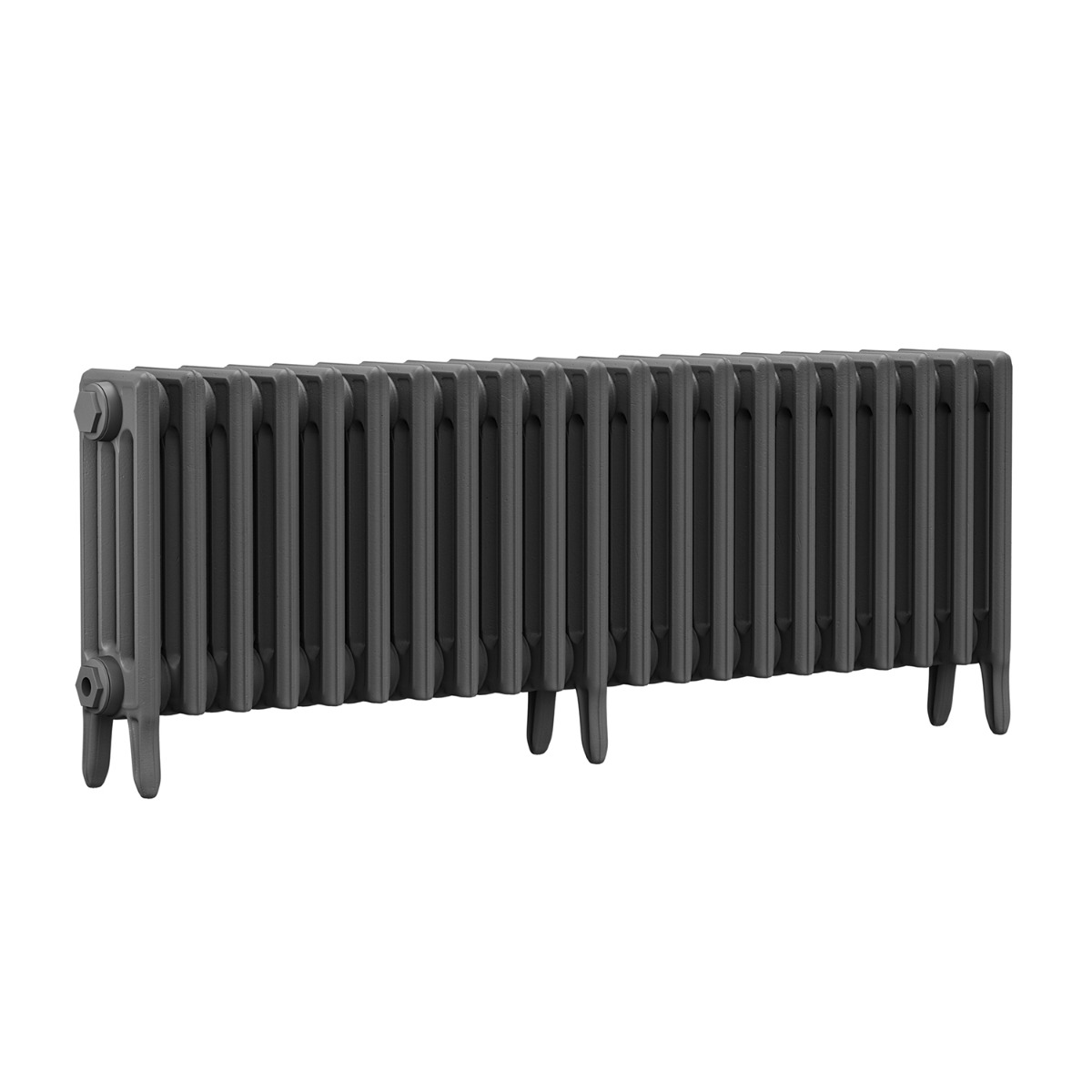 460 x 1310mm Grey Traditional 4 Column Cast Iron Radiator