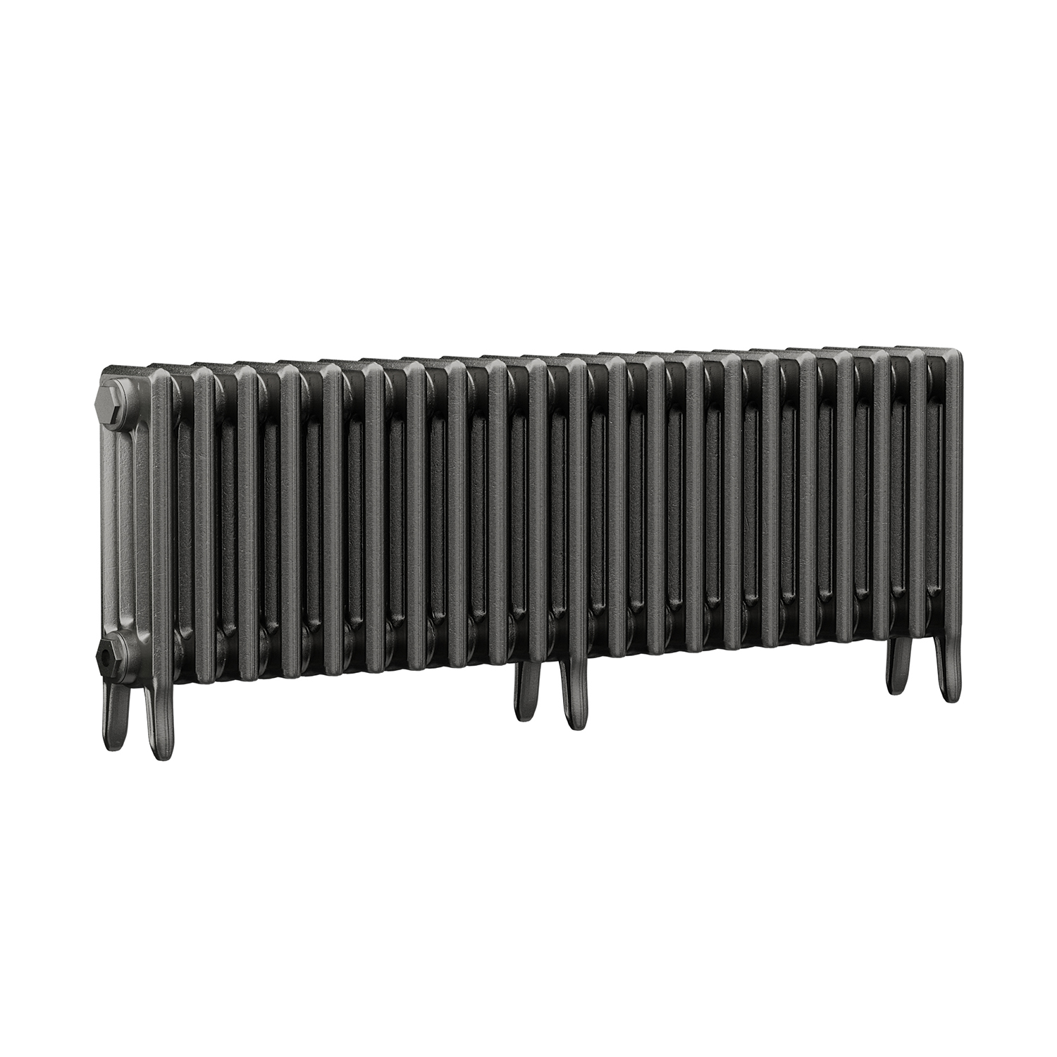 460 x 1310mm Raw Metal Traditional 4 Column Cast Iron Radiator