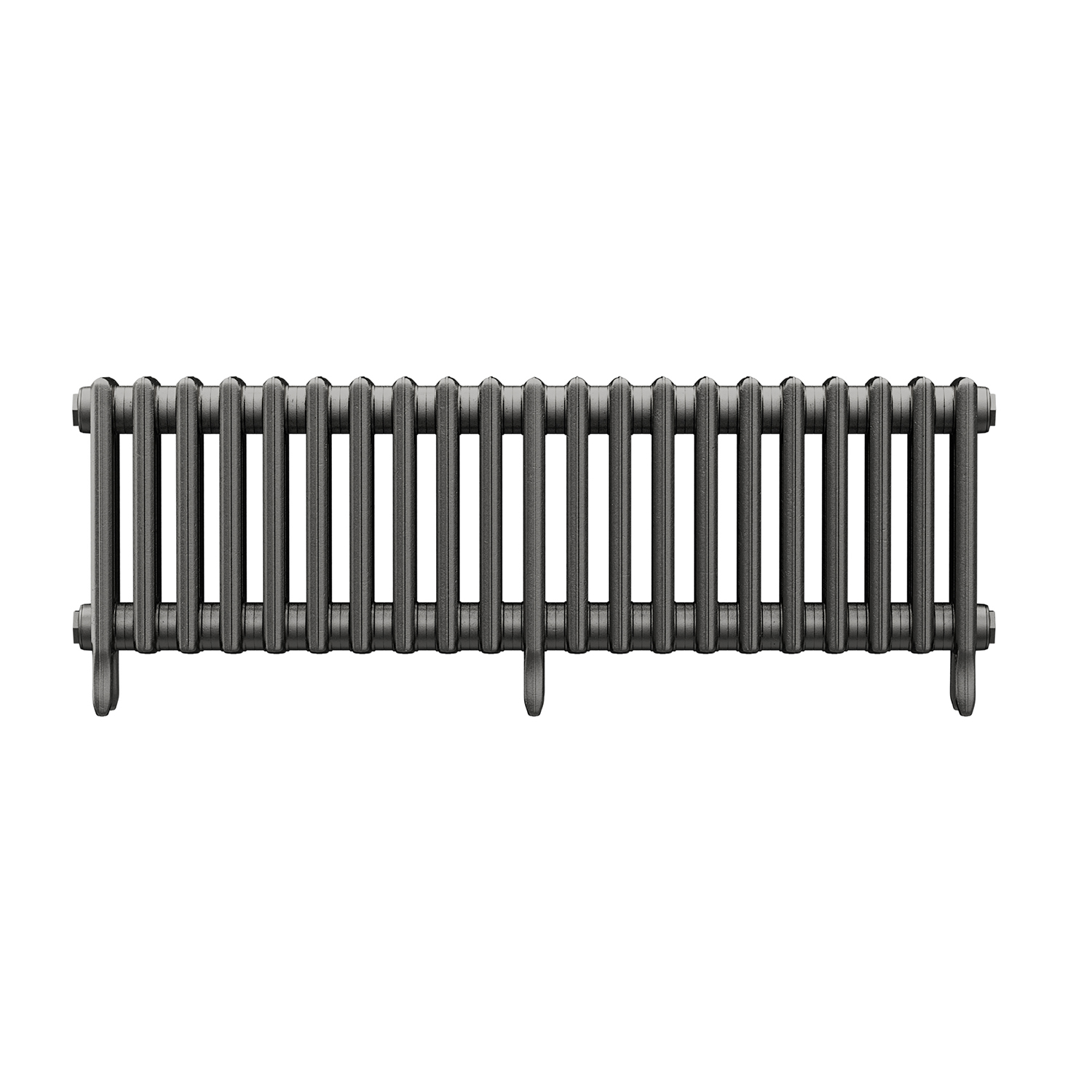 460 x 1310mm Raw Metal Traditional 4 Column Cast Iron Radiator