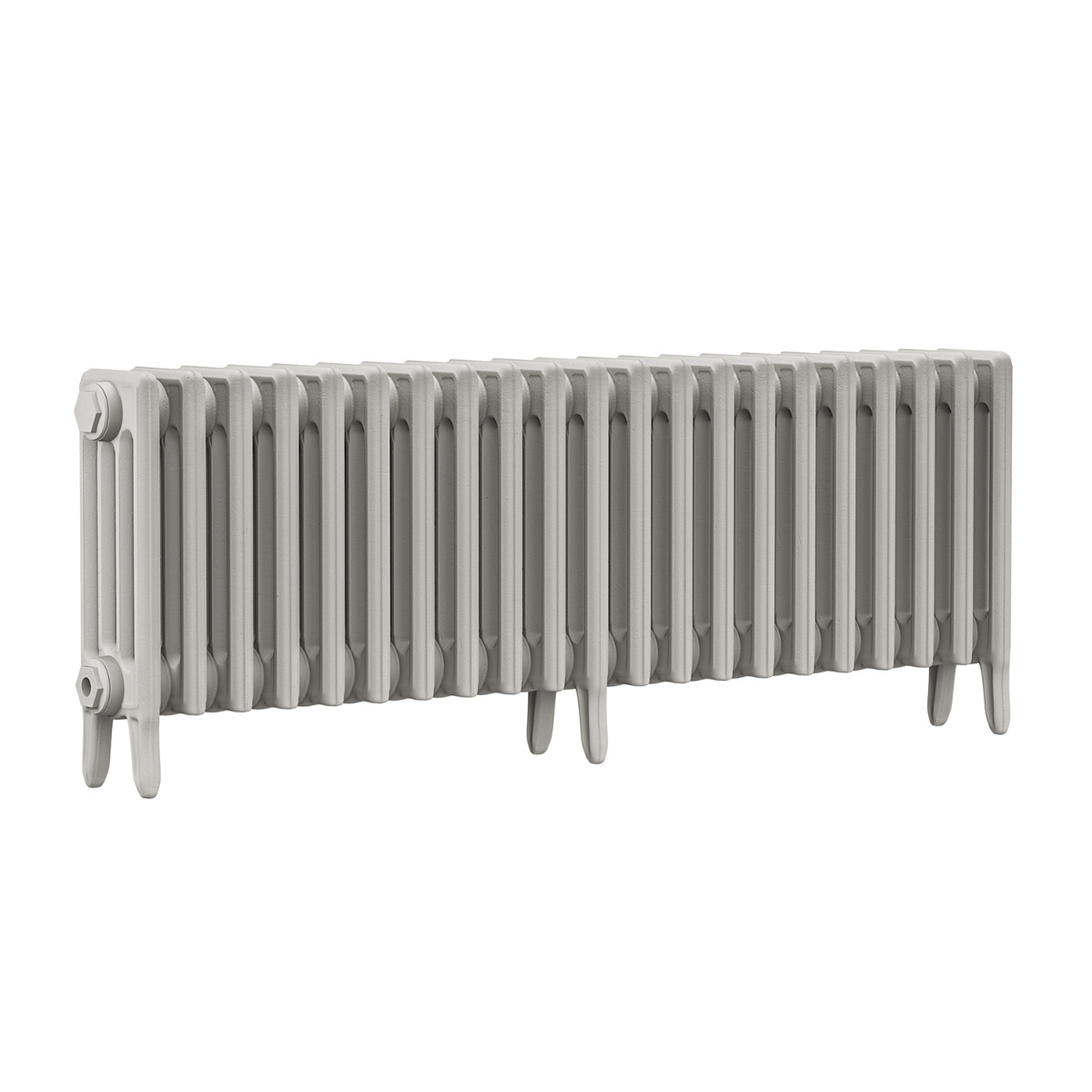 460 x 1310mm White Traditional 4 Column Cast Iron Radiator