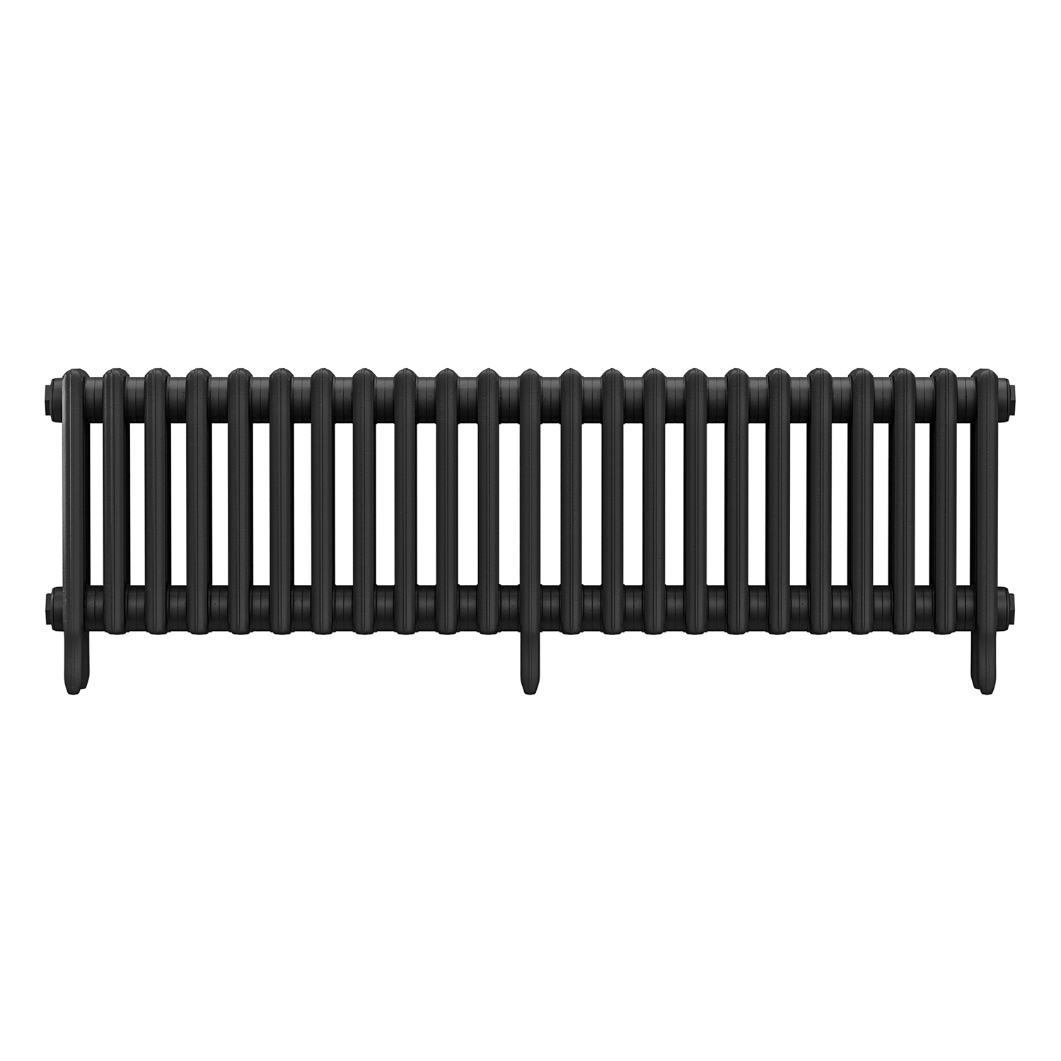 460 x 1430mm Black Traditional 4 Column Cast Iron Radiator