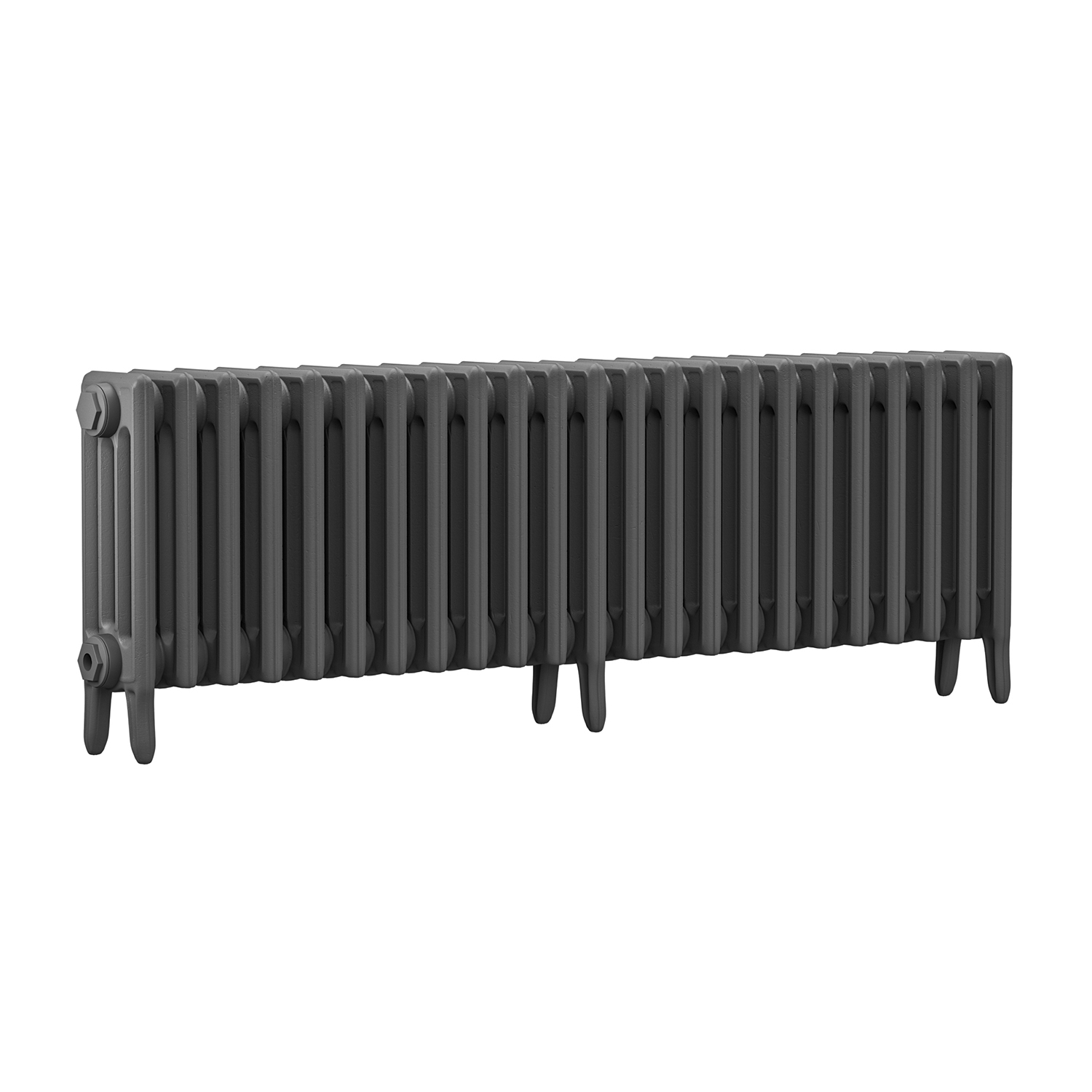 460 x 1430mm Grey Traditional 4 Column Cast Iron Radiator