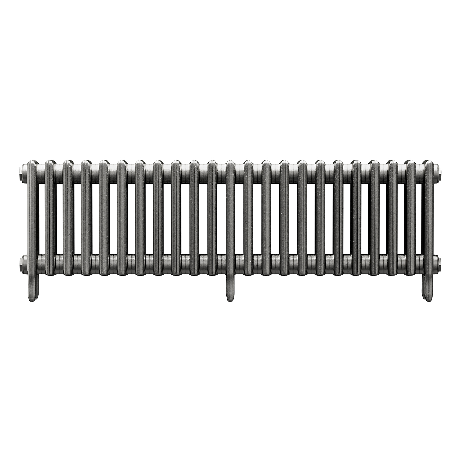 460 x 1430mm Raw Metal Traditional 4 Column Cast Iron Radiator