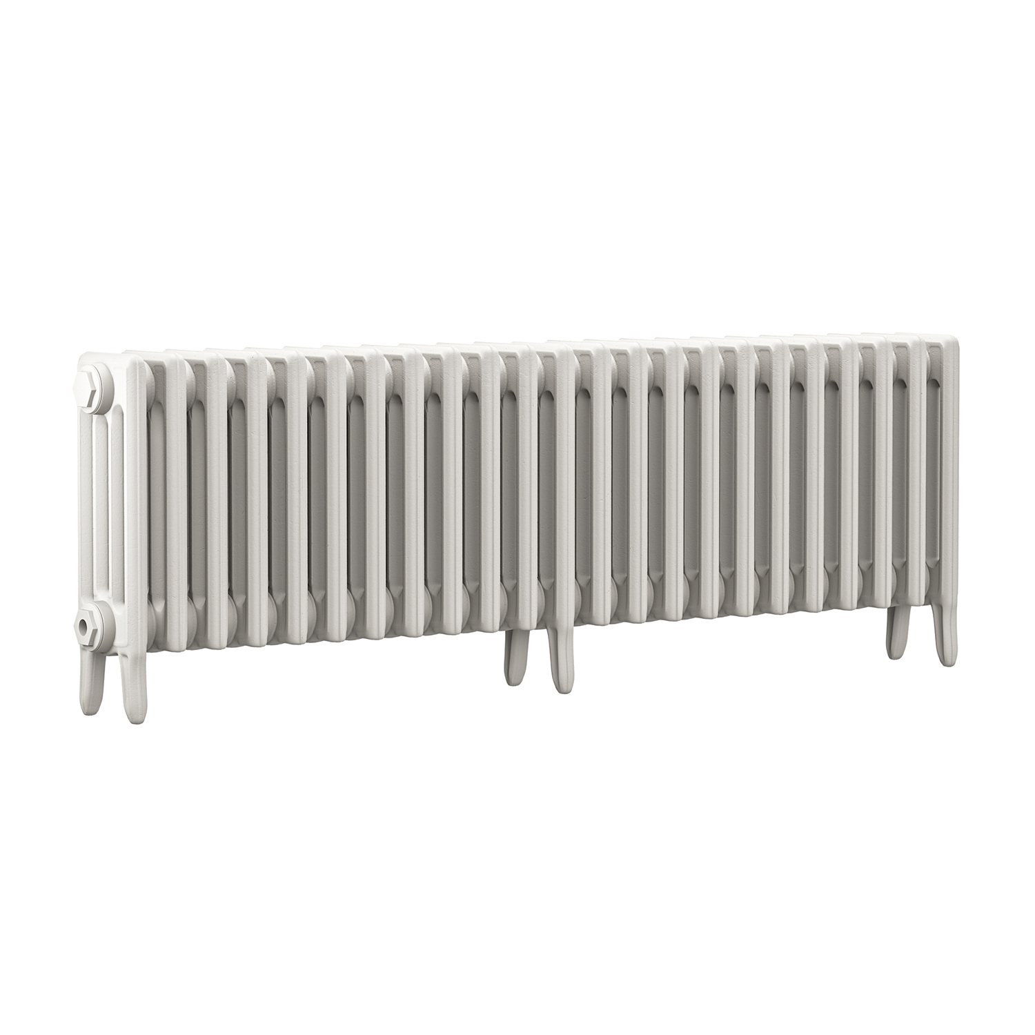460 x 1430mm White Traditional 4 Column Cast Iron Radiator
