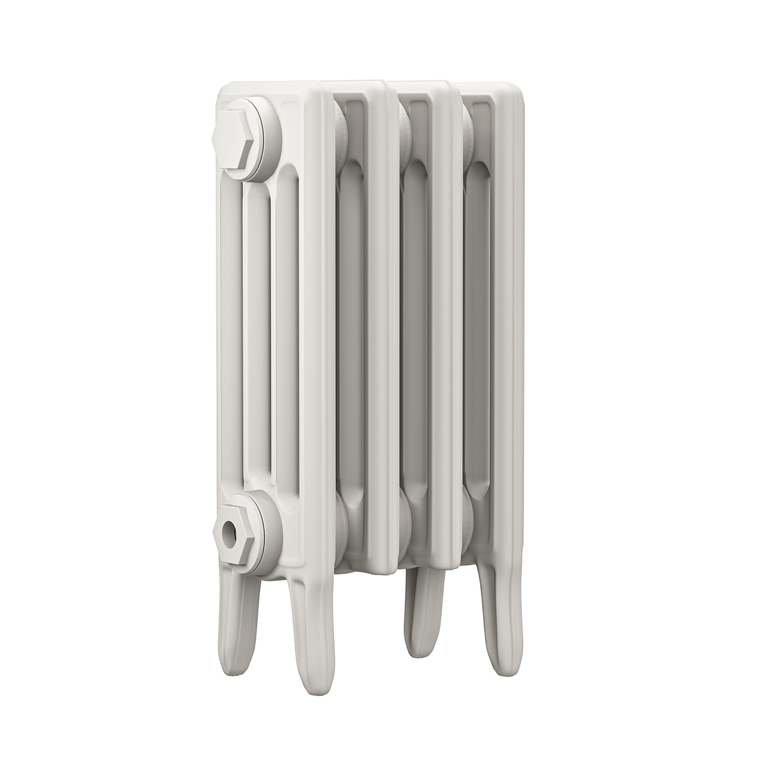 460 x 290mm White Traditional 4 Column Cast Iron Radiator