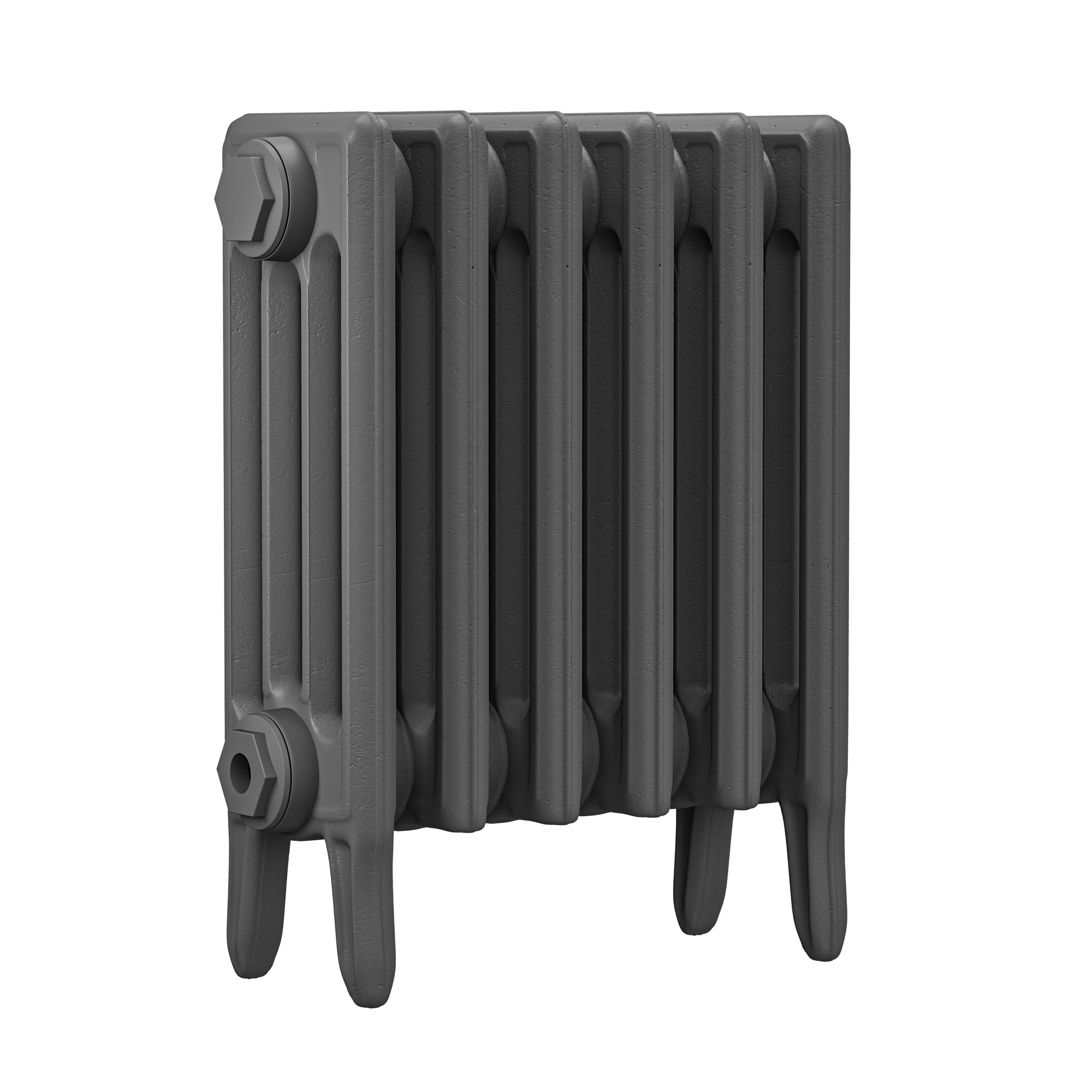 460 x 410mm Grey Traditional 4 Column Cast Iron Radiator