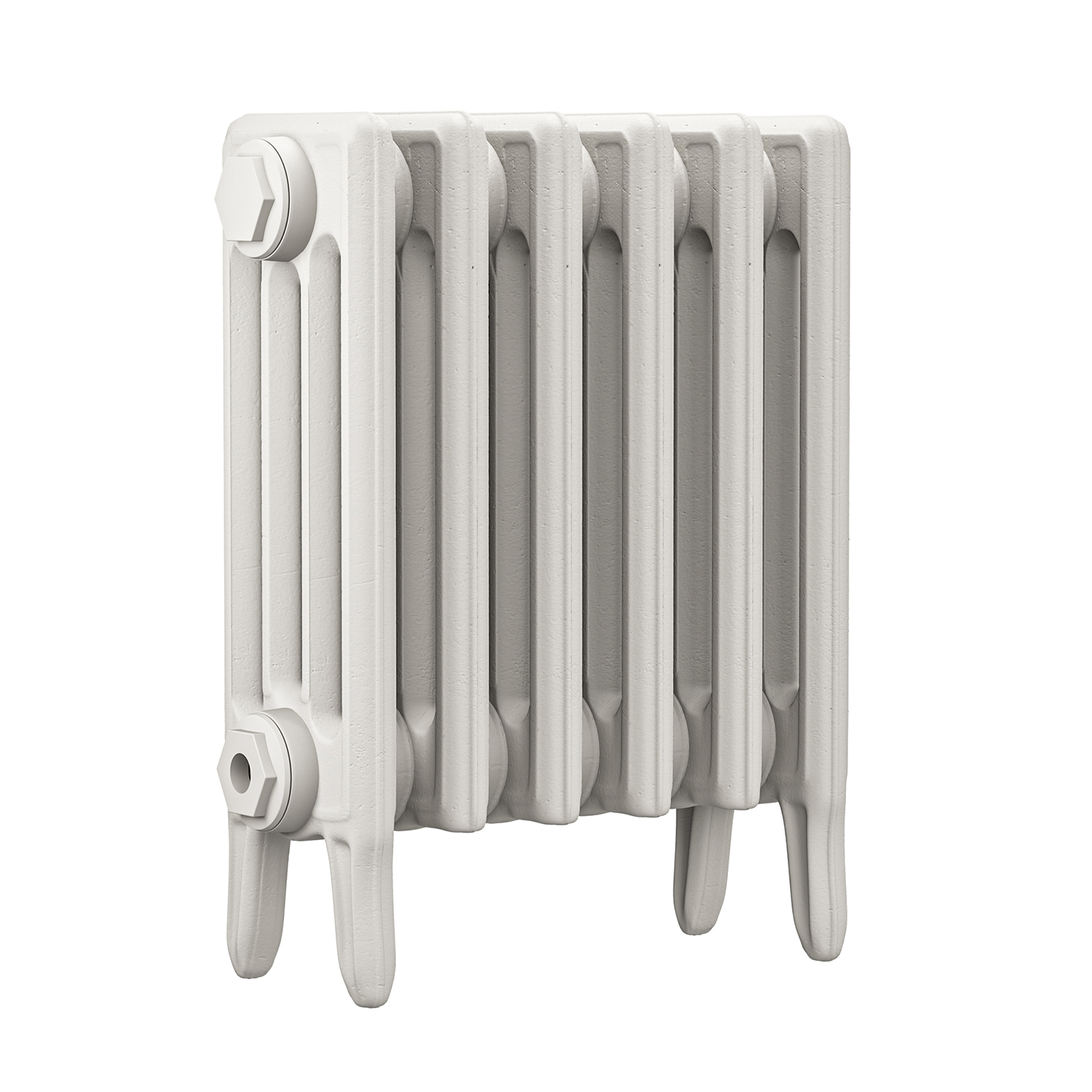 460 x 410mm White Traditional 4 Column Cast Iron Radiator