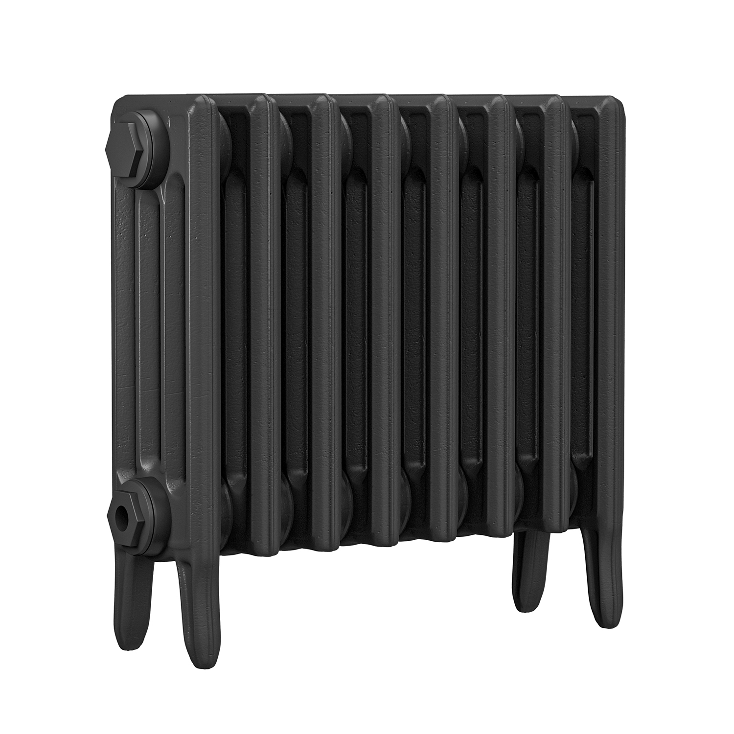 460 x 530mm Black Traditional 4 Column Cast Iron Radiator