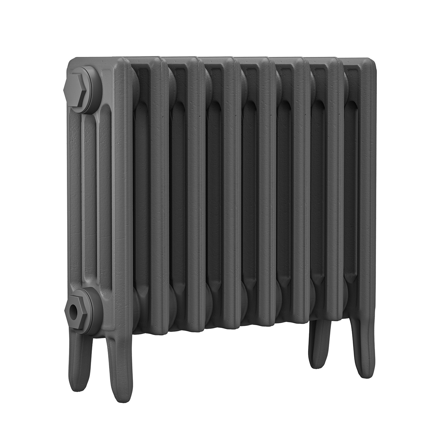 460 x 530mm Grey Traditional 4 Column Cast Iron Radiator