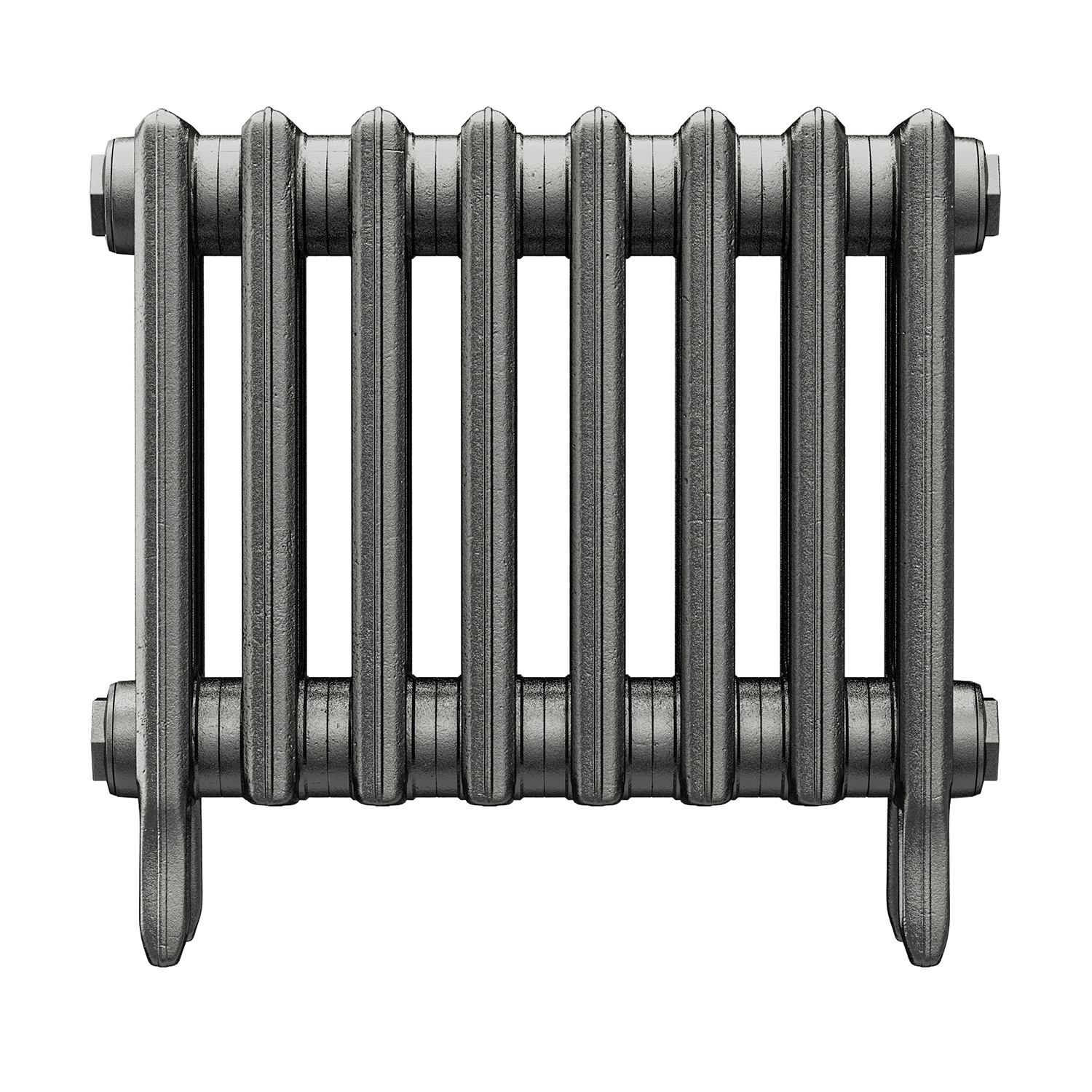 460 x 530mm Raw Metal Traditional 4 Column Cast Iron Radiator