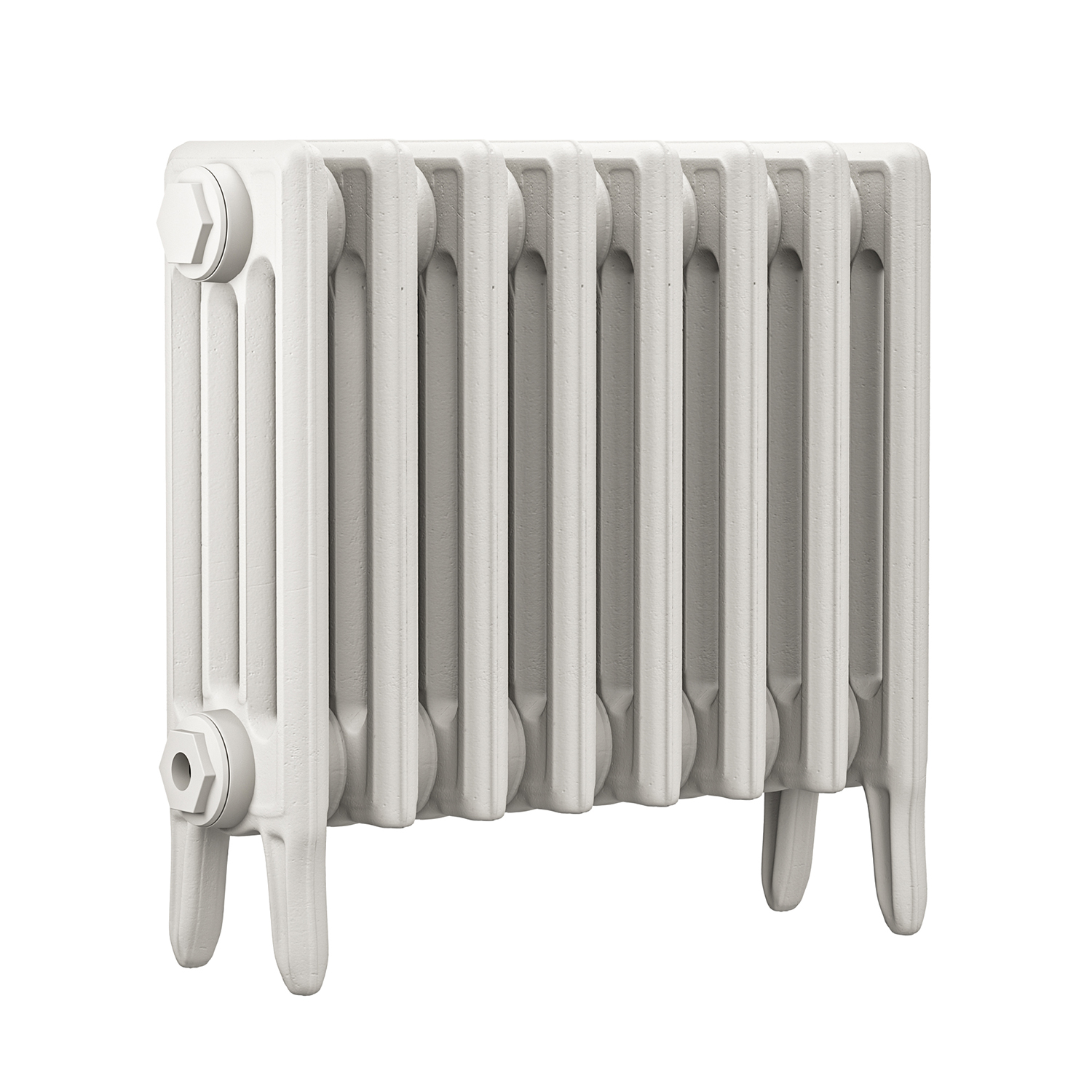 460 x 530mm White Traditional 4 Column Cast Iron Radiator