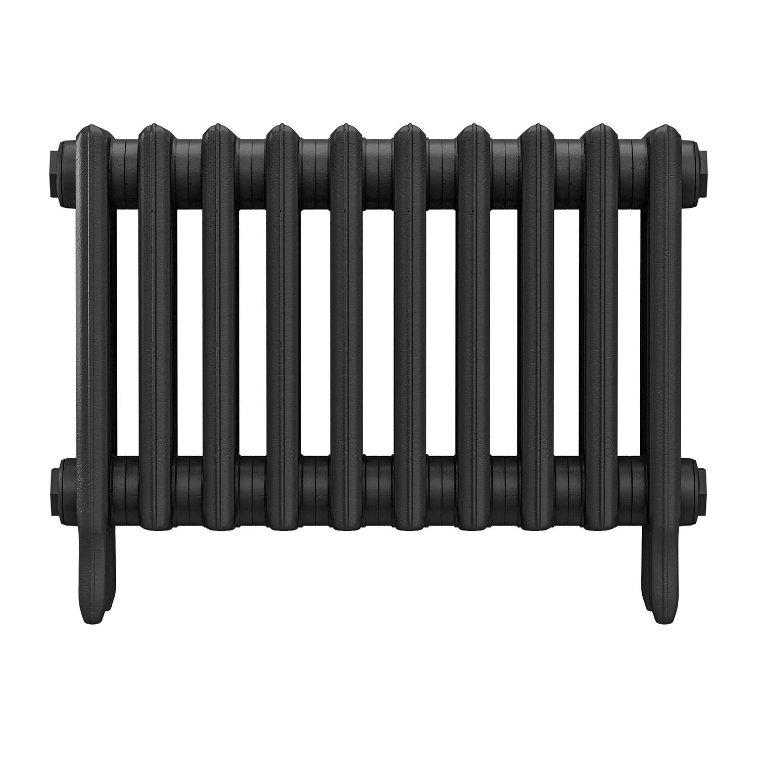 460 x 650mm Black Traditional 4 Column Cast Iron Radiator