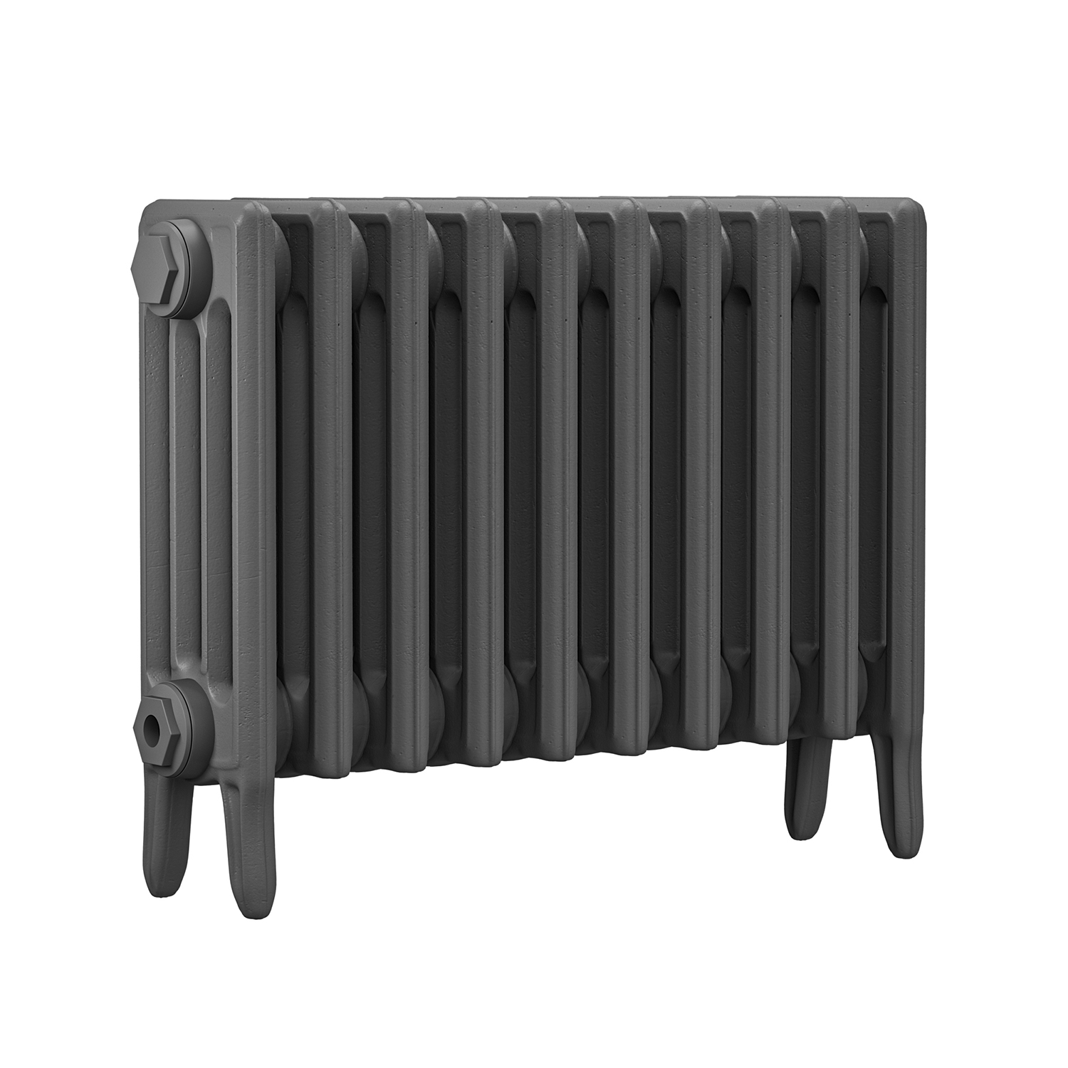 460 x 650mm Grey Traditional 4 Column Cast Iron Radiator