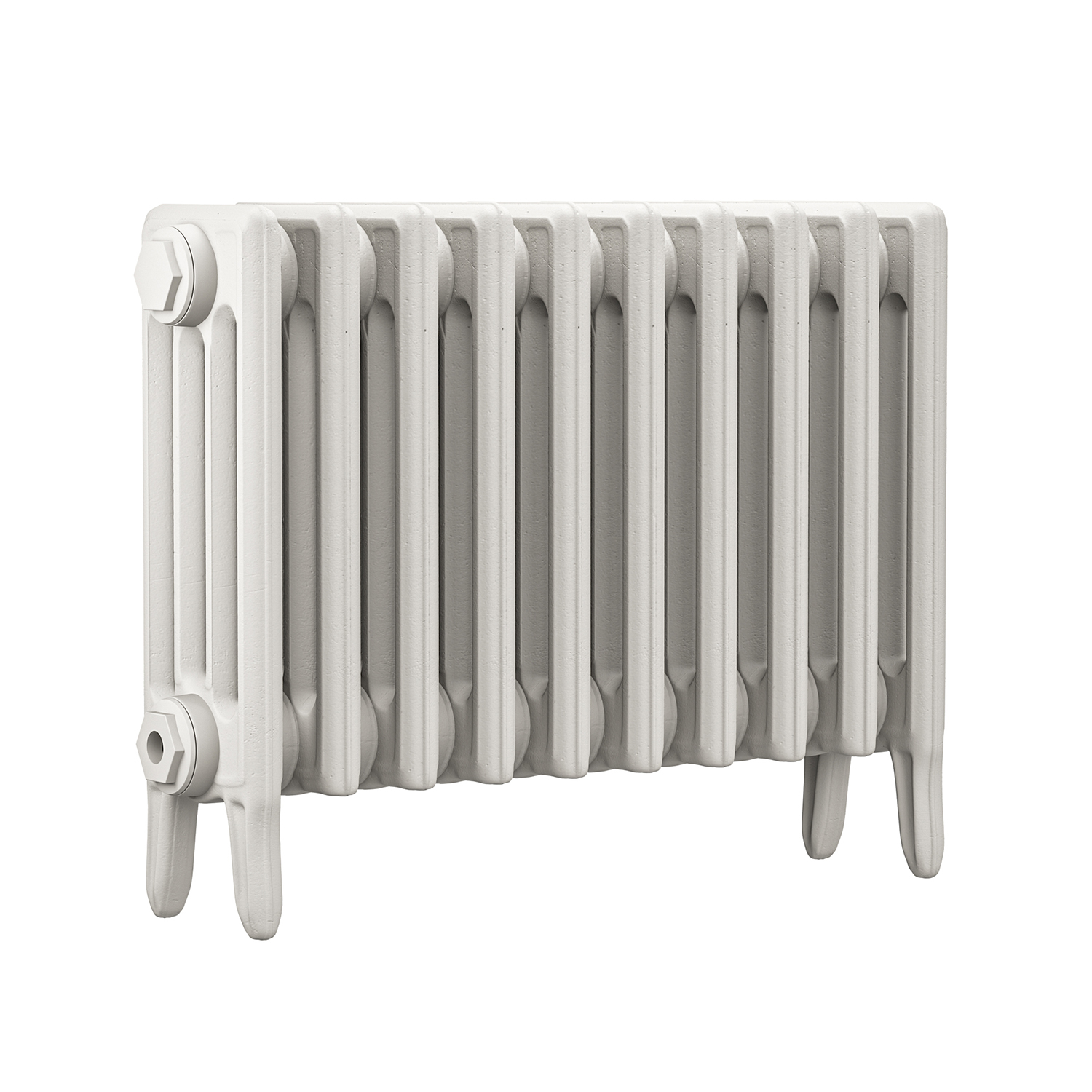 460 x 650mm White Traditional 4 Column Cast Iron Radiator