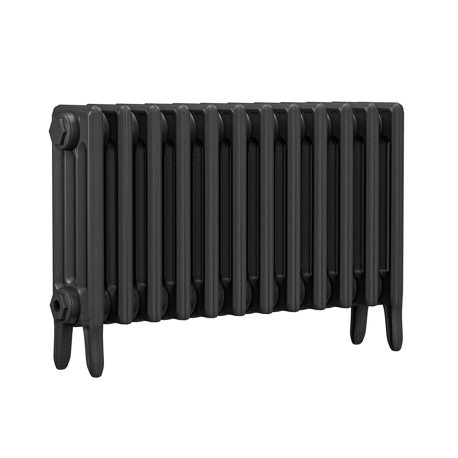 460 x 770mm Black Traditional 4 Column Cast Iron Radiator