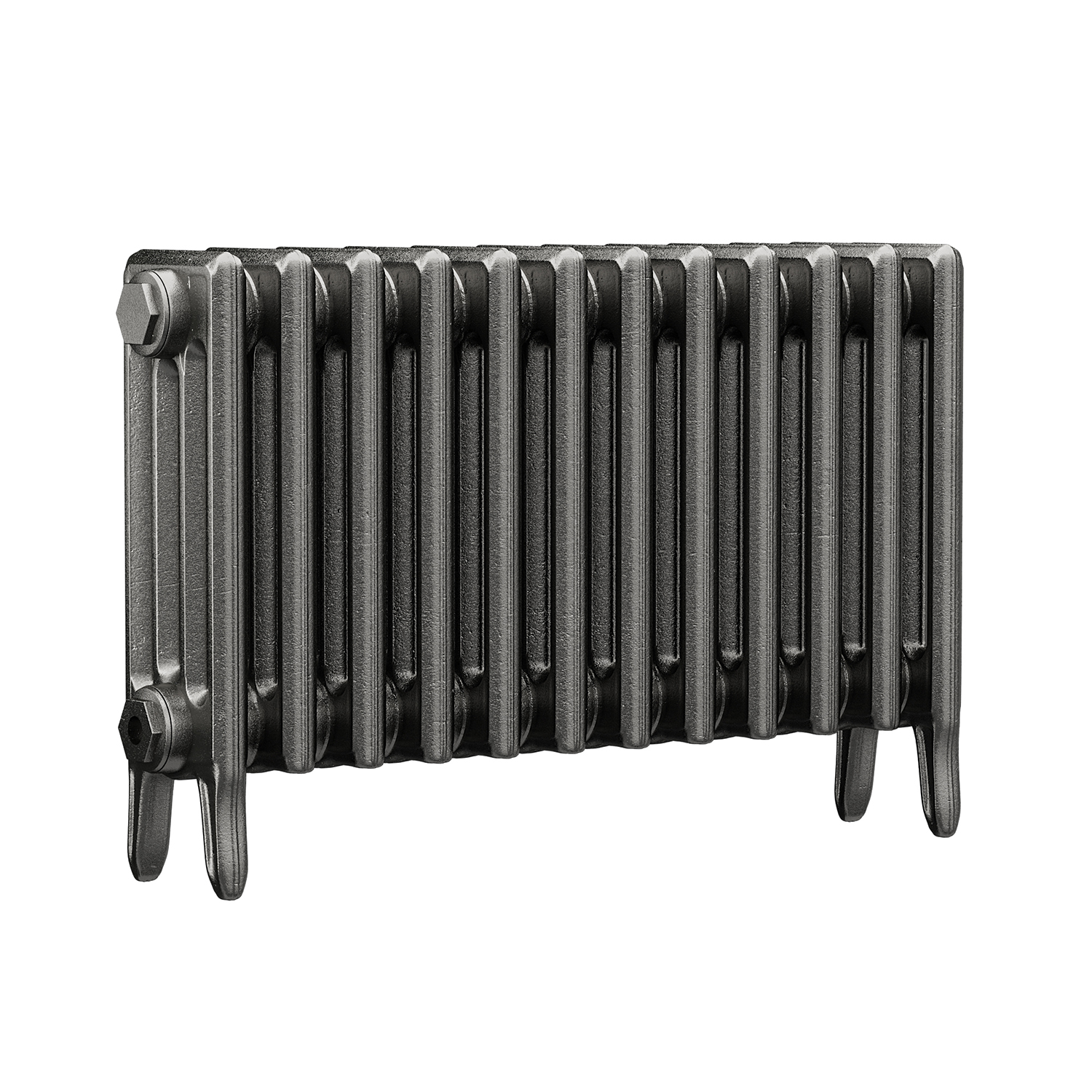 460 x 770mm Raw Metal Traditional 4 Column Cast Iron Radiator