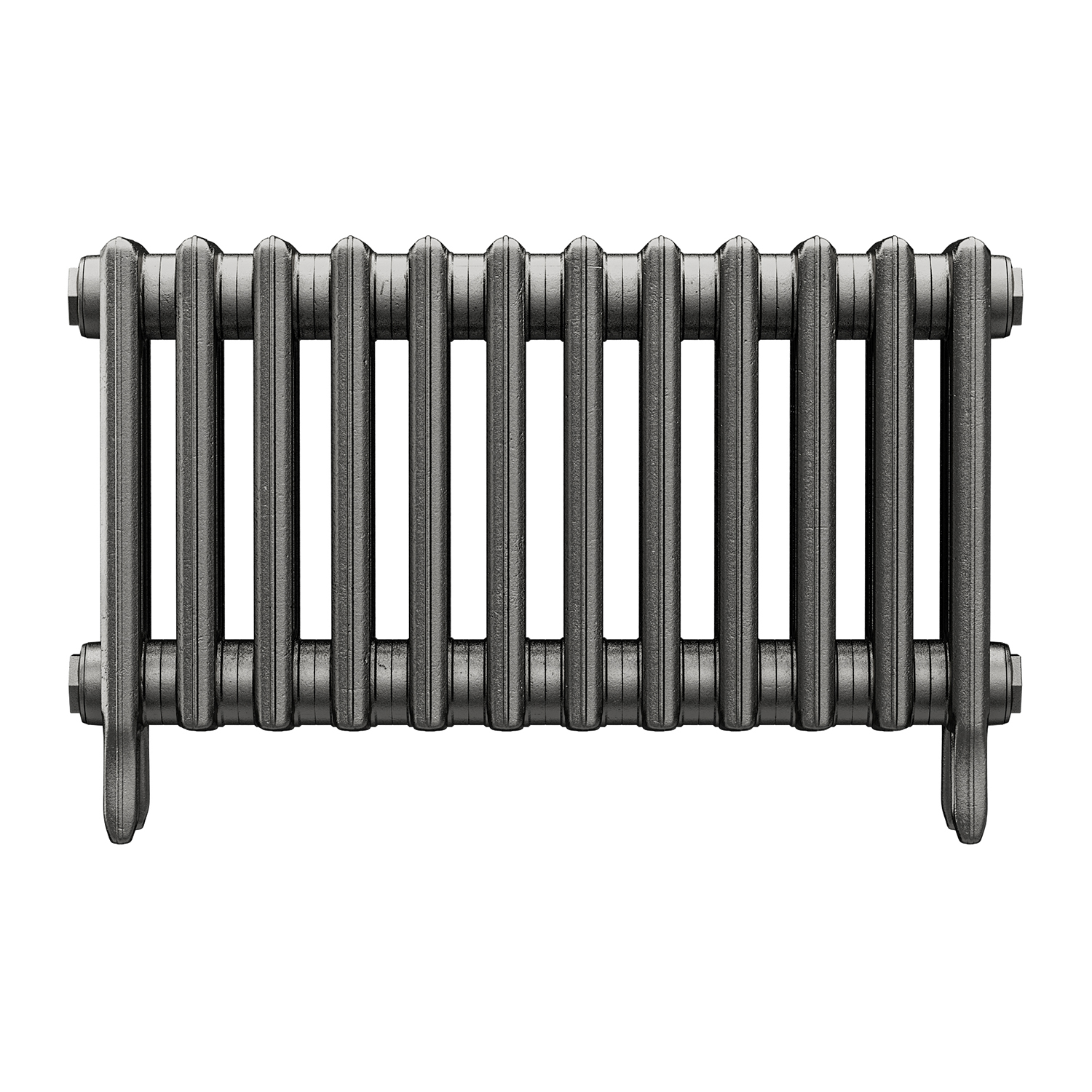 460 x 770mm Raw Metal Traditional 4 Column Cast Iron Radiator