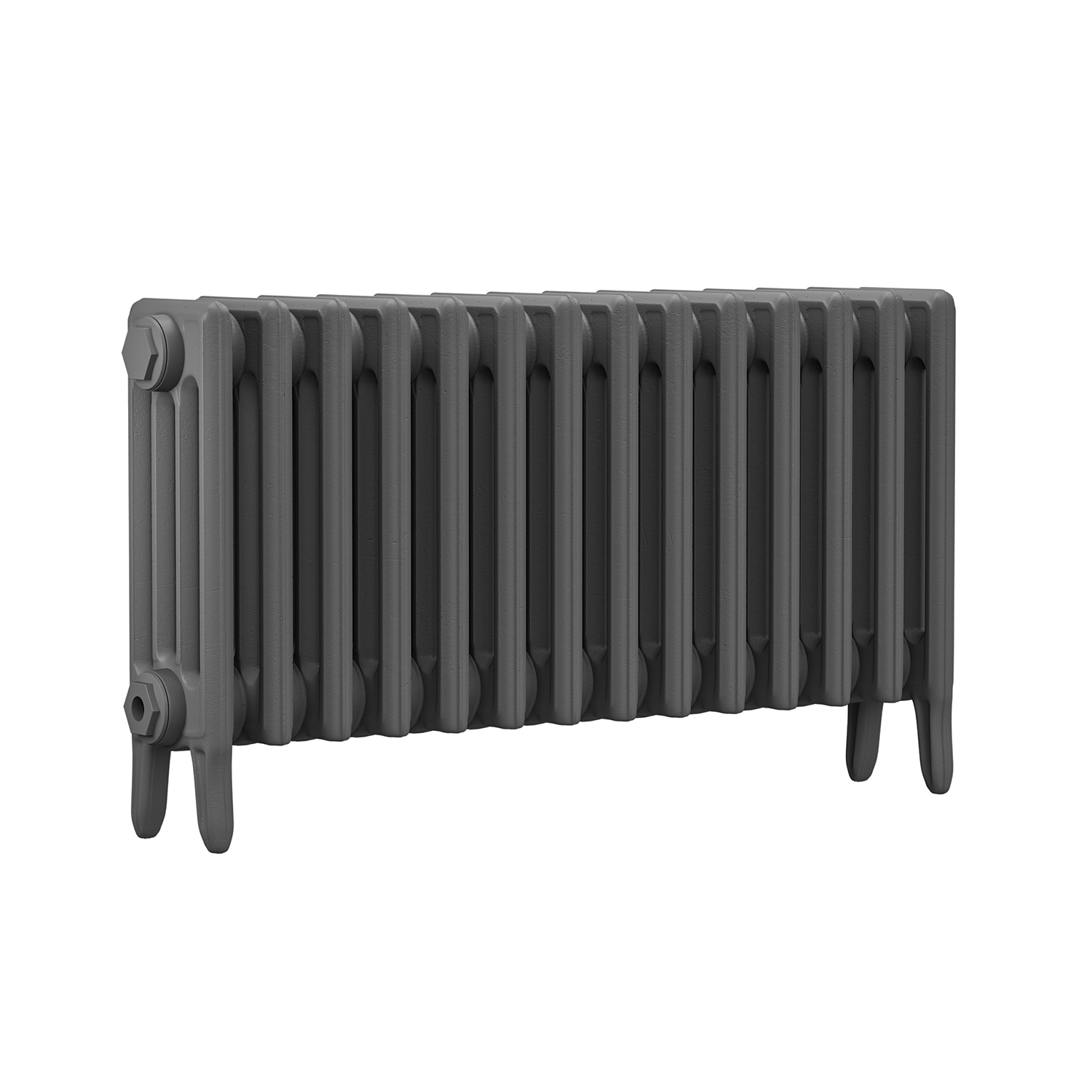 460 x 890mm Grey Traditional 4 Column Cast Iron Radiator
