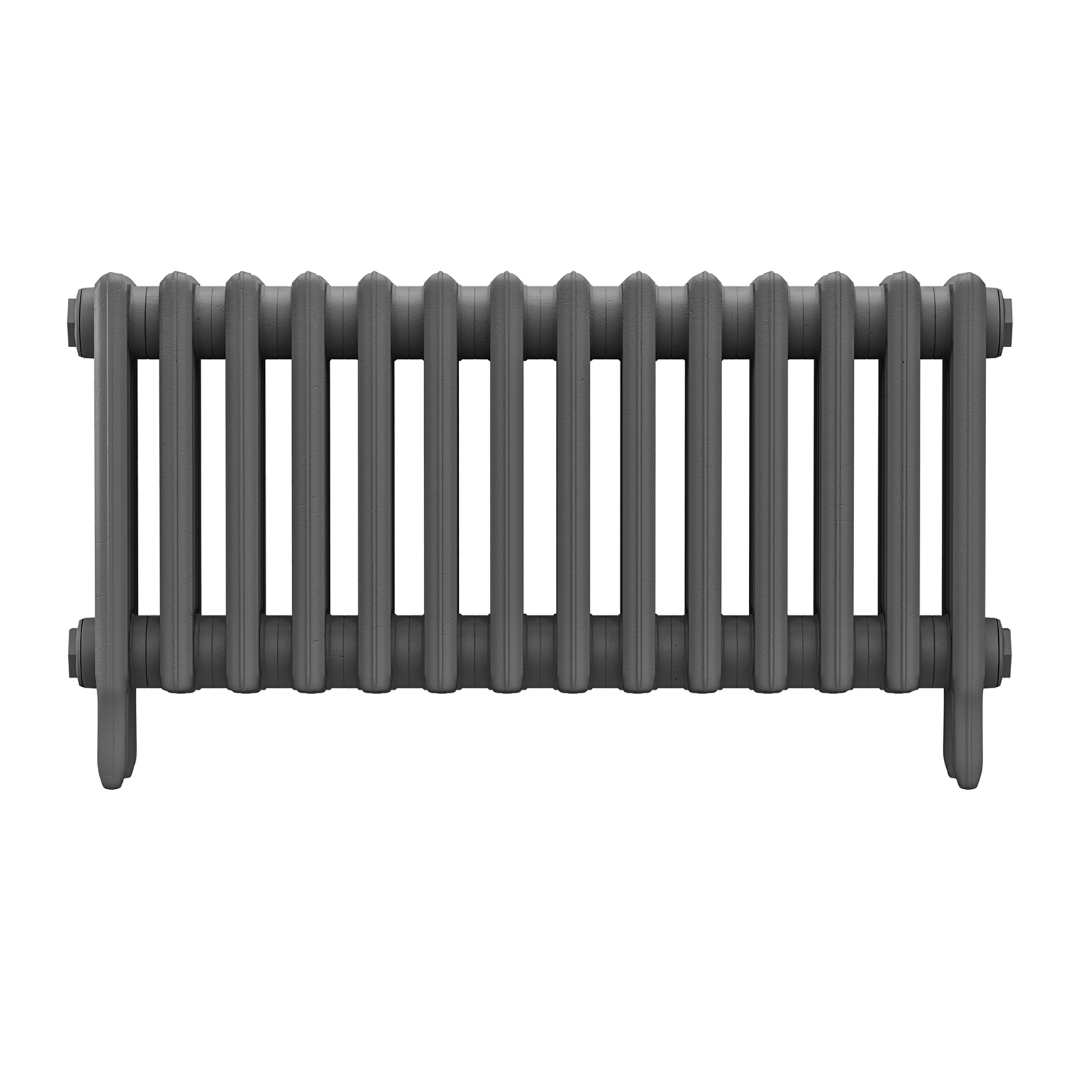 460 x 890mm Grey Traditional 4 Column Cast Iron Radiator