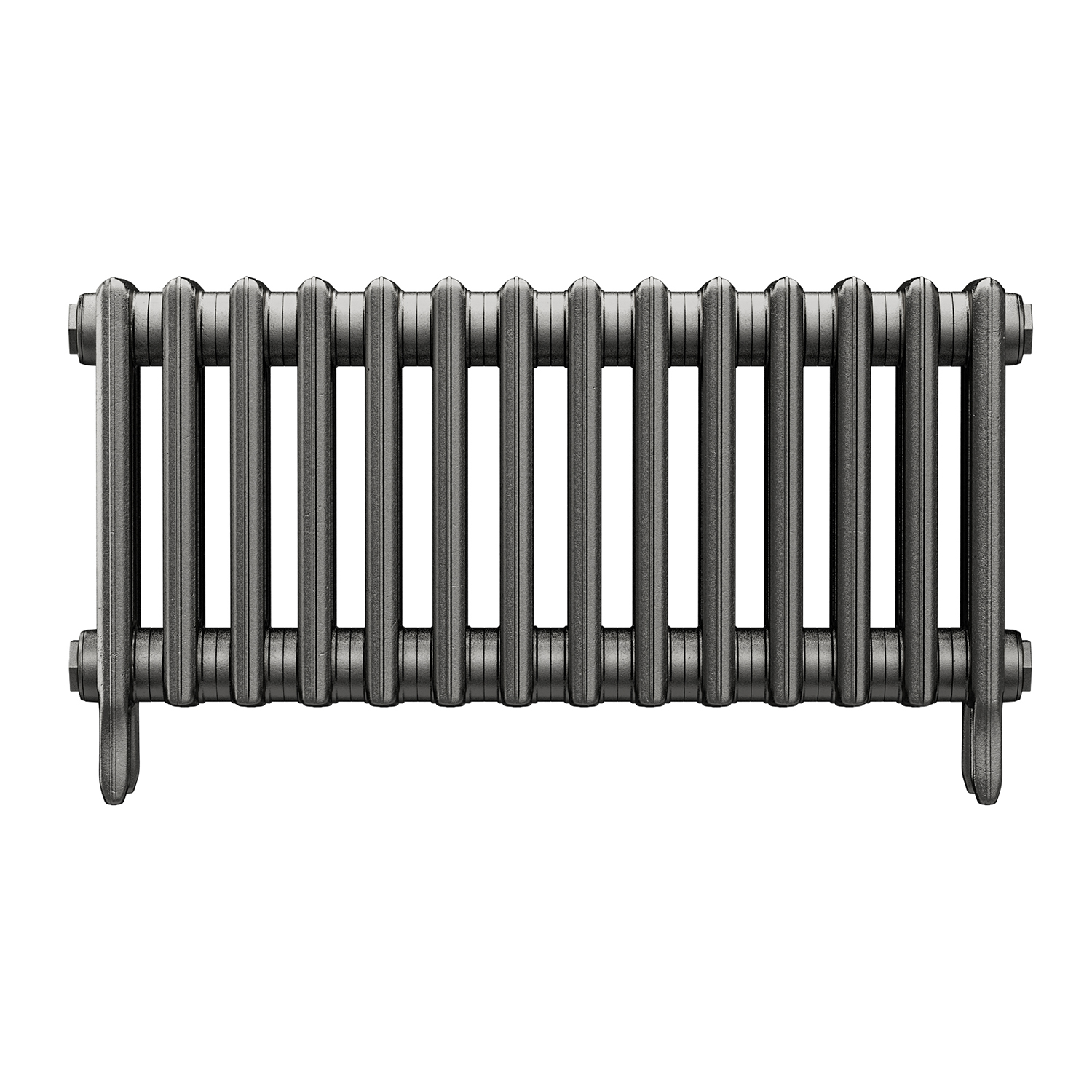 460 x 890mm Raw Metal Traditional 4 Column Cast Iron Radiator