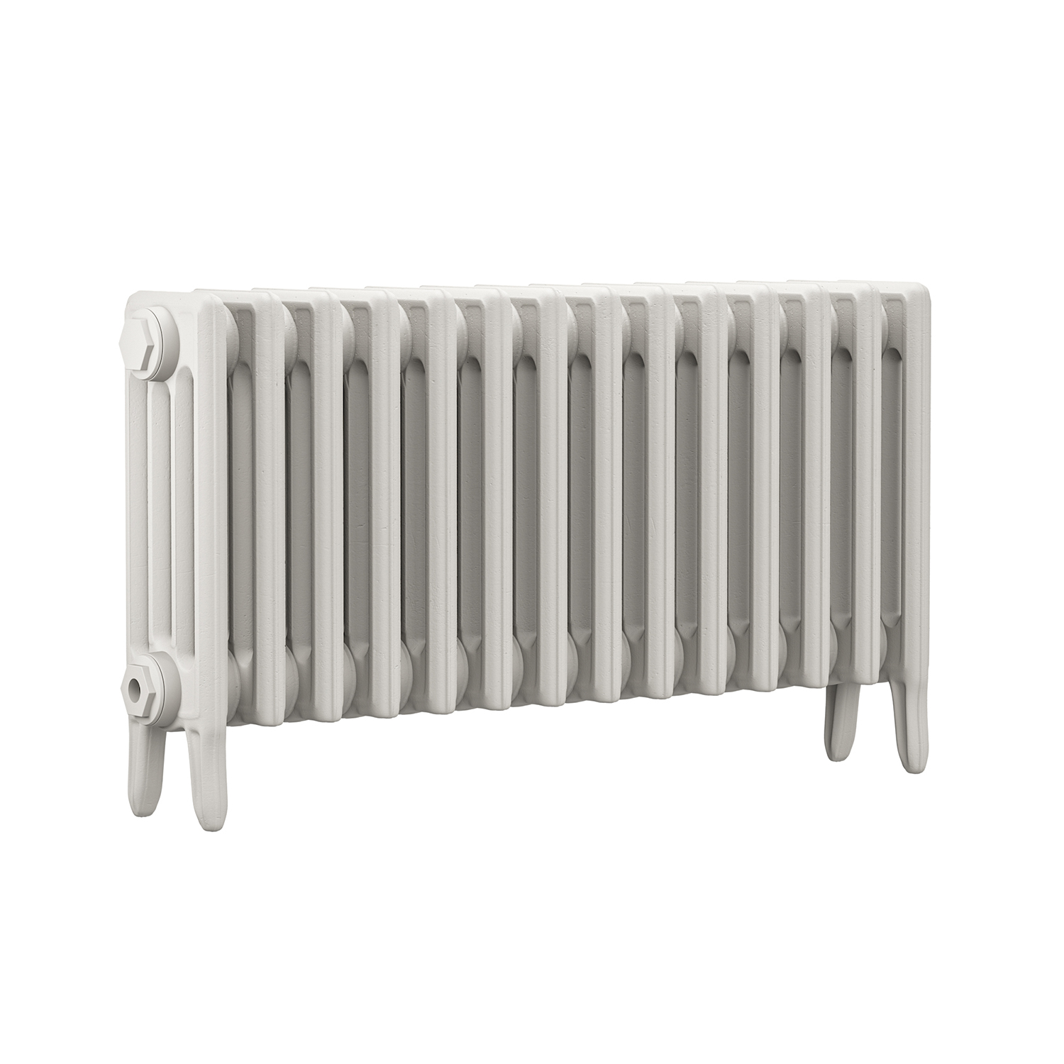 460 x 890mm White Traditional 4 Column Cast Iron Radiator