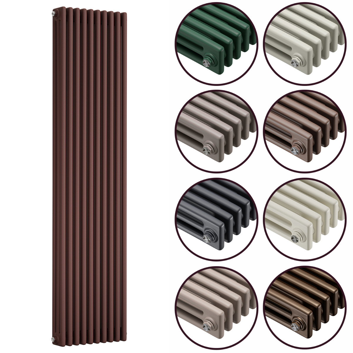 1500 x 470mm 'Accent Collection' Vertical Traditional 3 Column Radiator