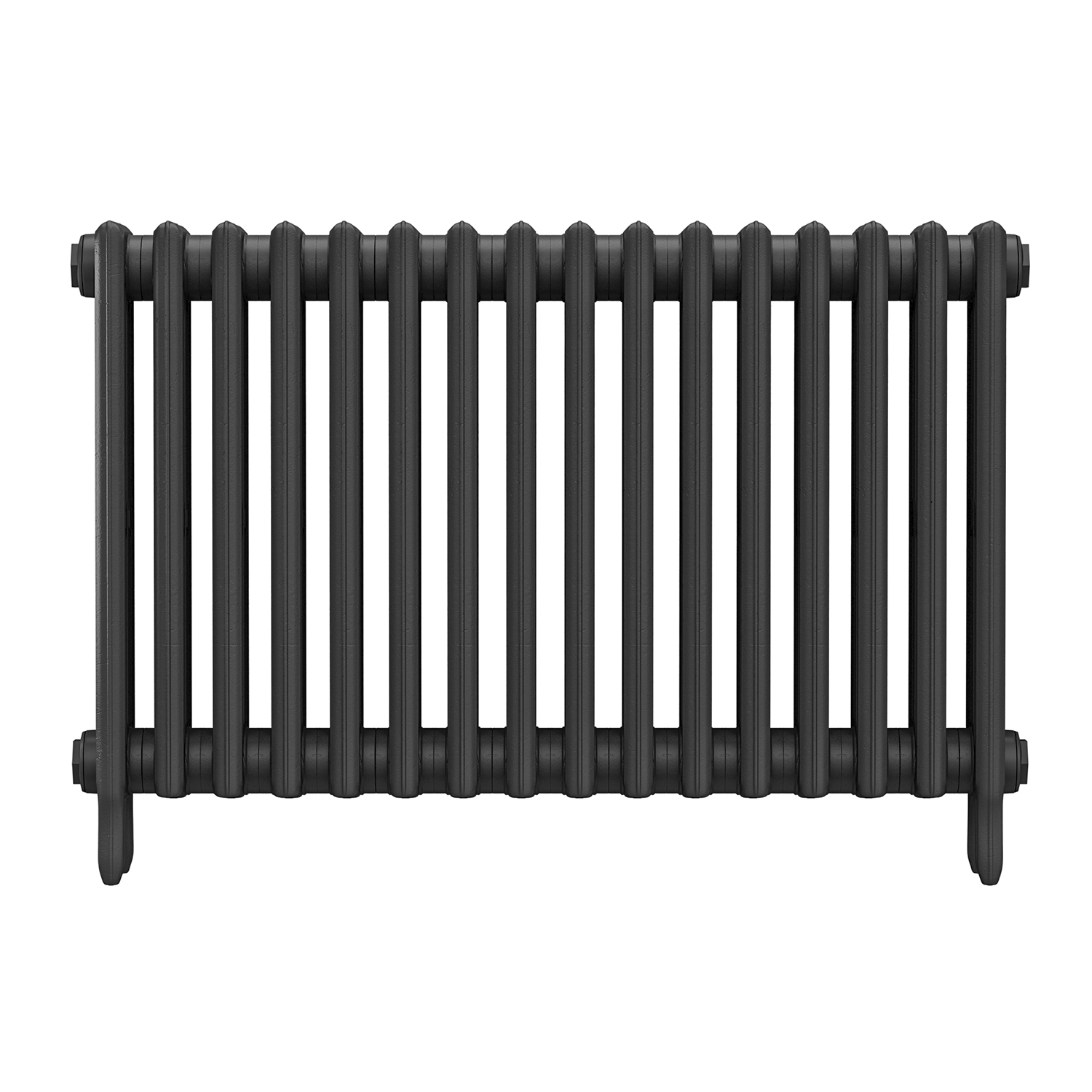 660 x 1010mm Black Traditional 4 Column Cast Iron Radiator
