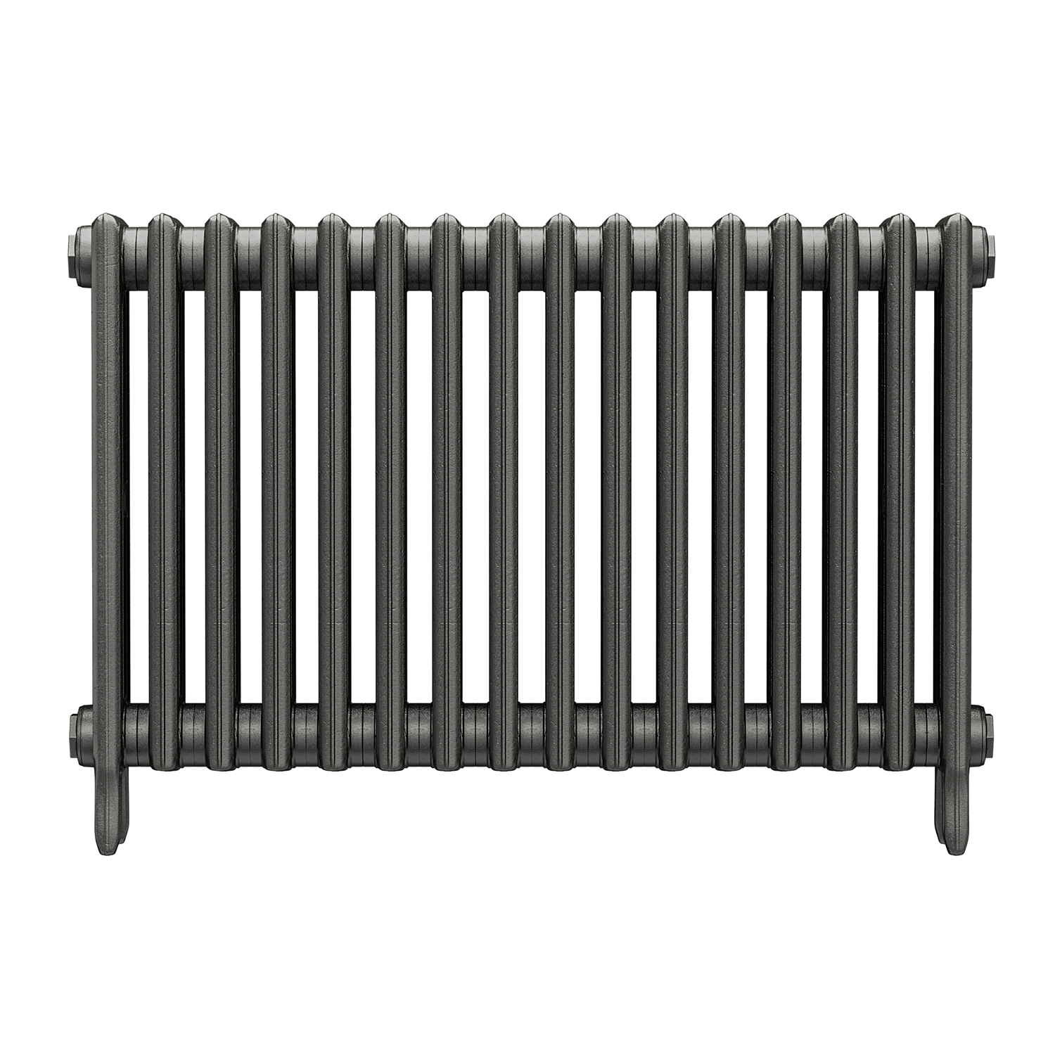 660 x 1010mm Raw Metal Traditional 4 Column Cast Iron Radiator