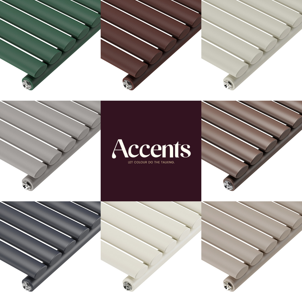 1600 x 236mm 'Accent Collection' Single Oval Tube Vertical Radiator