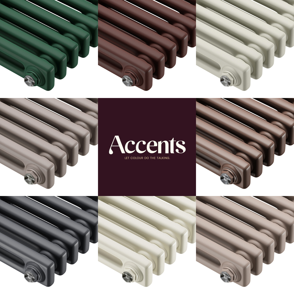 1500 x 293mm 'Accent Collection' Vertical Traditional 2 Column Radiator