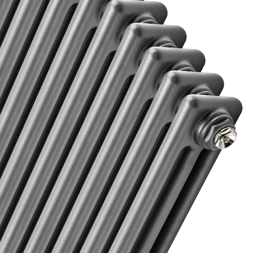 1800 x 203mm Anthracite Vertical Traditional 3 Column Radiator