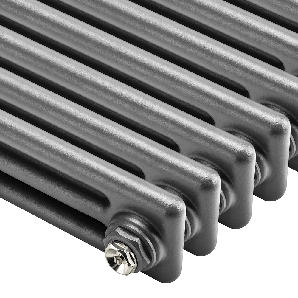 1800 x 203mm Anthracite Vertical Traditional 3 Column Radiator