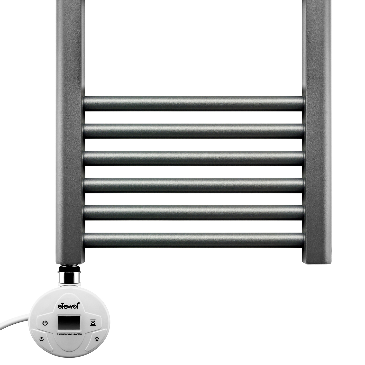 1600 x 600mm Electric Anthracite Heated Towel Rail