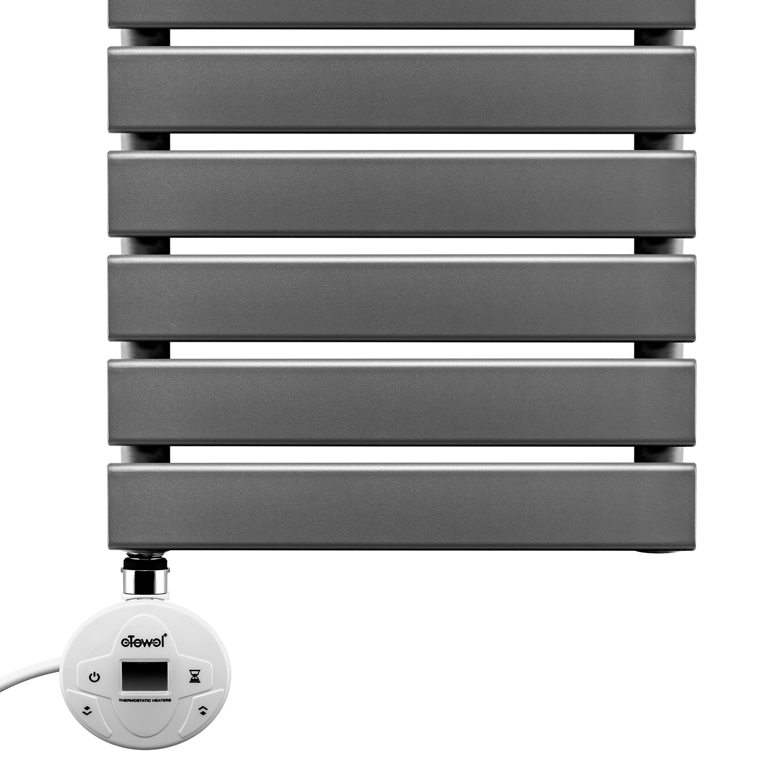 630 x 400mm Electric Anthracite Single Flat Panel Vertical Radiator